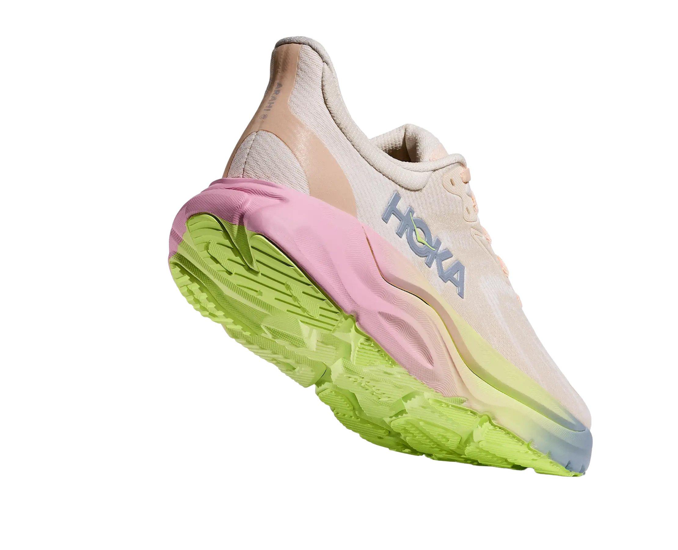 Hoka Arahi 8 "Alabaster/Tangerine Glow" Women's Running Shoe - TAN/ORANGE Thumbnail View 4