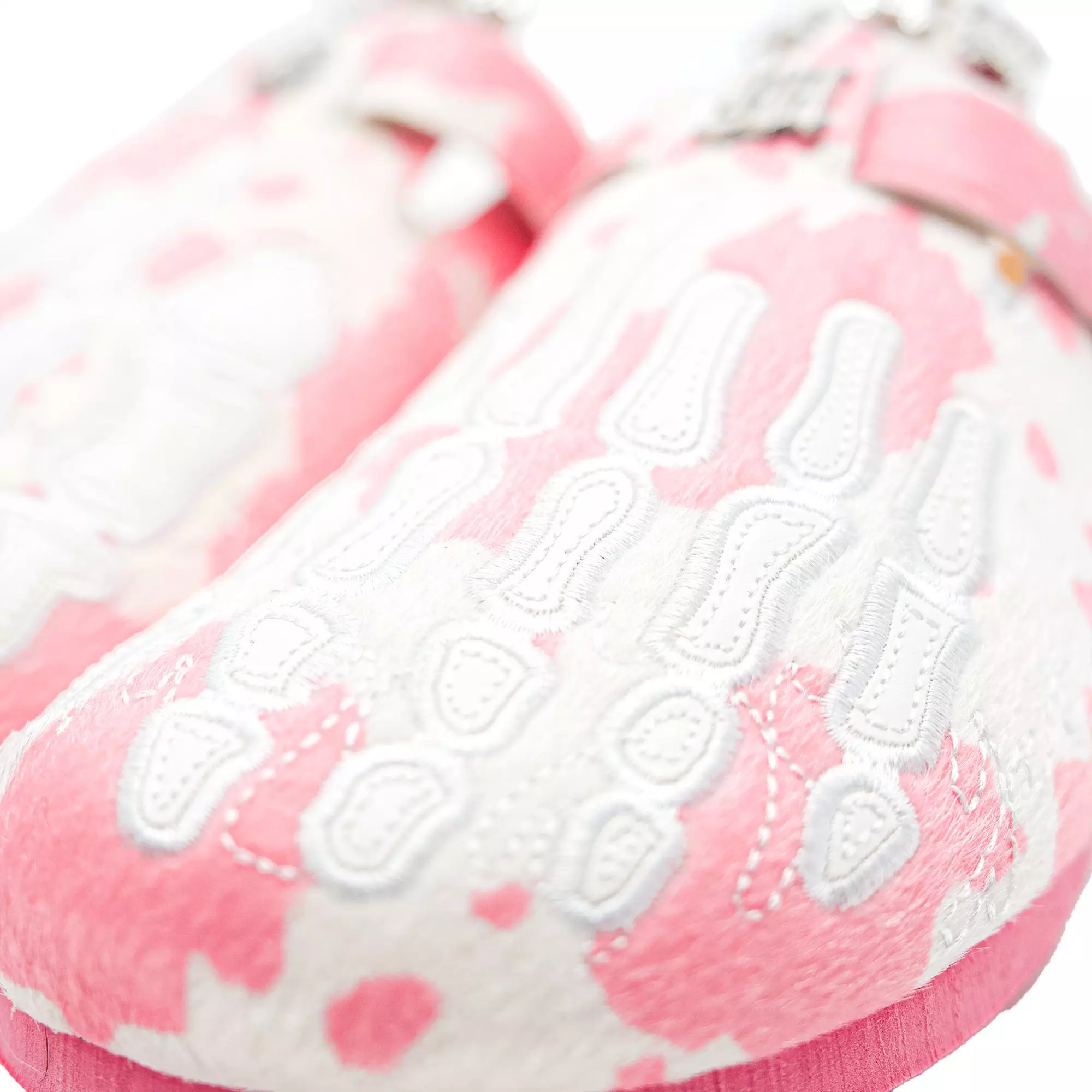 Octavious Marks "Pink Cow" Unisex Clog - PINK/WHITE