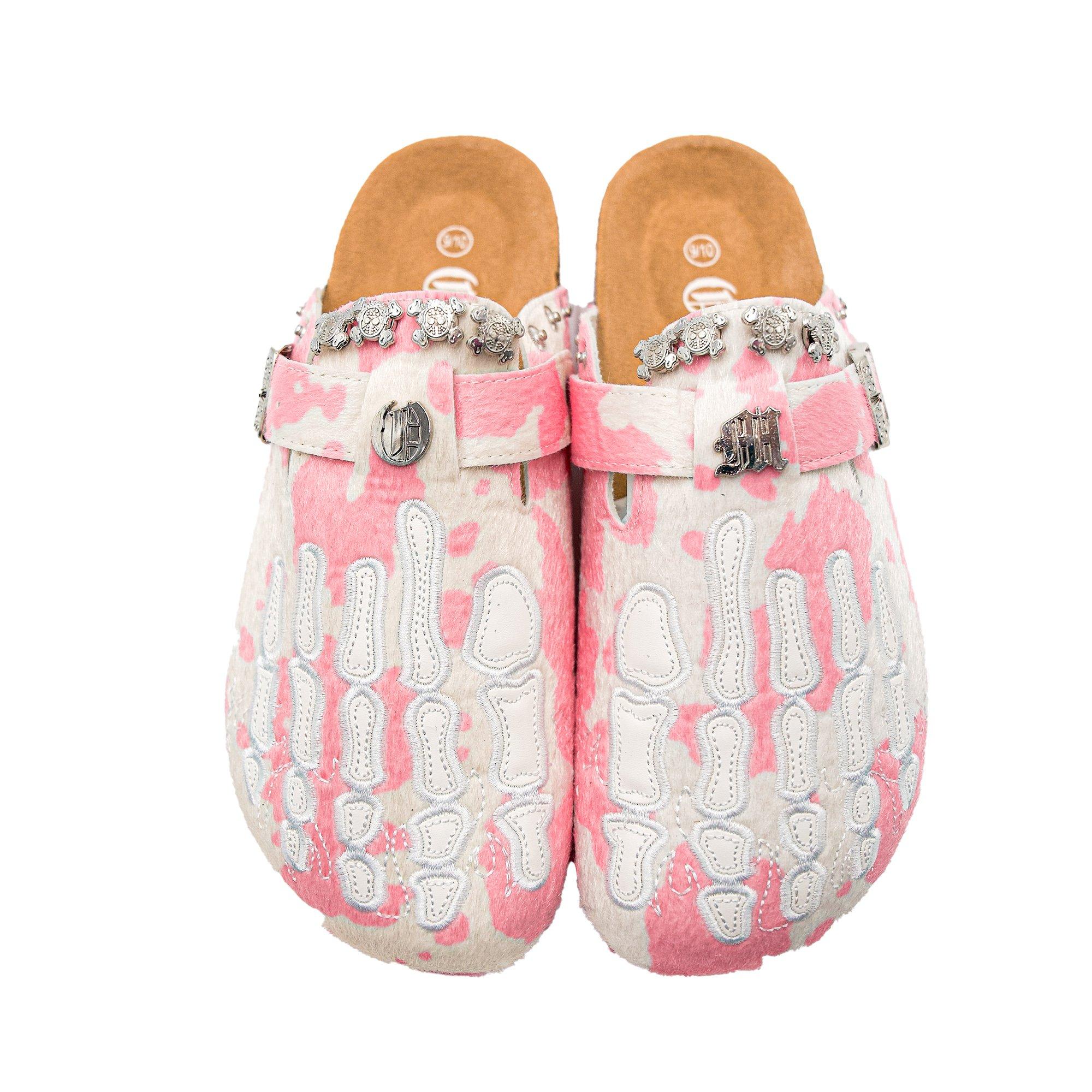 Octavious Marks "Pink Cow" Unisex Clog - PINK/WHITE Thumbnail View 7