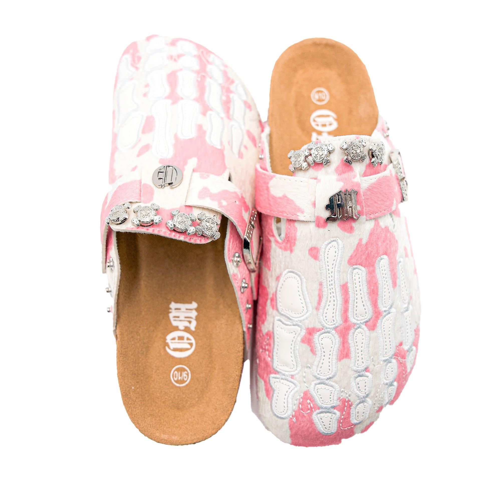 Octavious Marks "Pink Cow" Unisex Clog - PINK/WHITE Thumbnail View 8