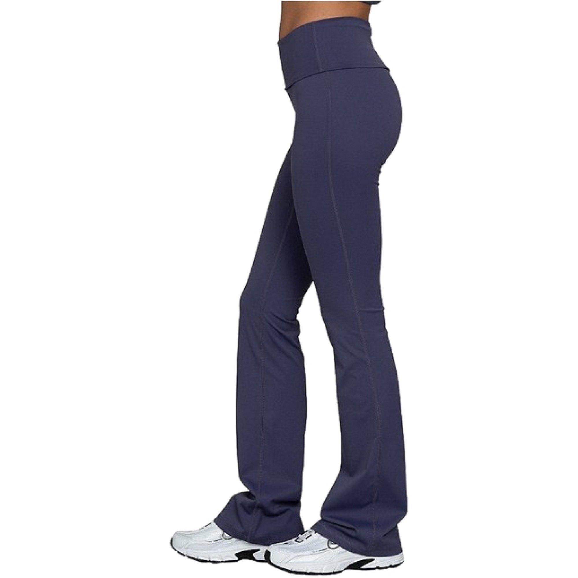 Gold Hinge Women's Essential Foldover Flare Leggings - INDIGO Thumbnail View 2