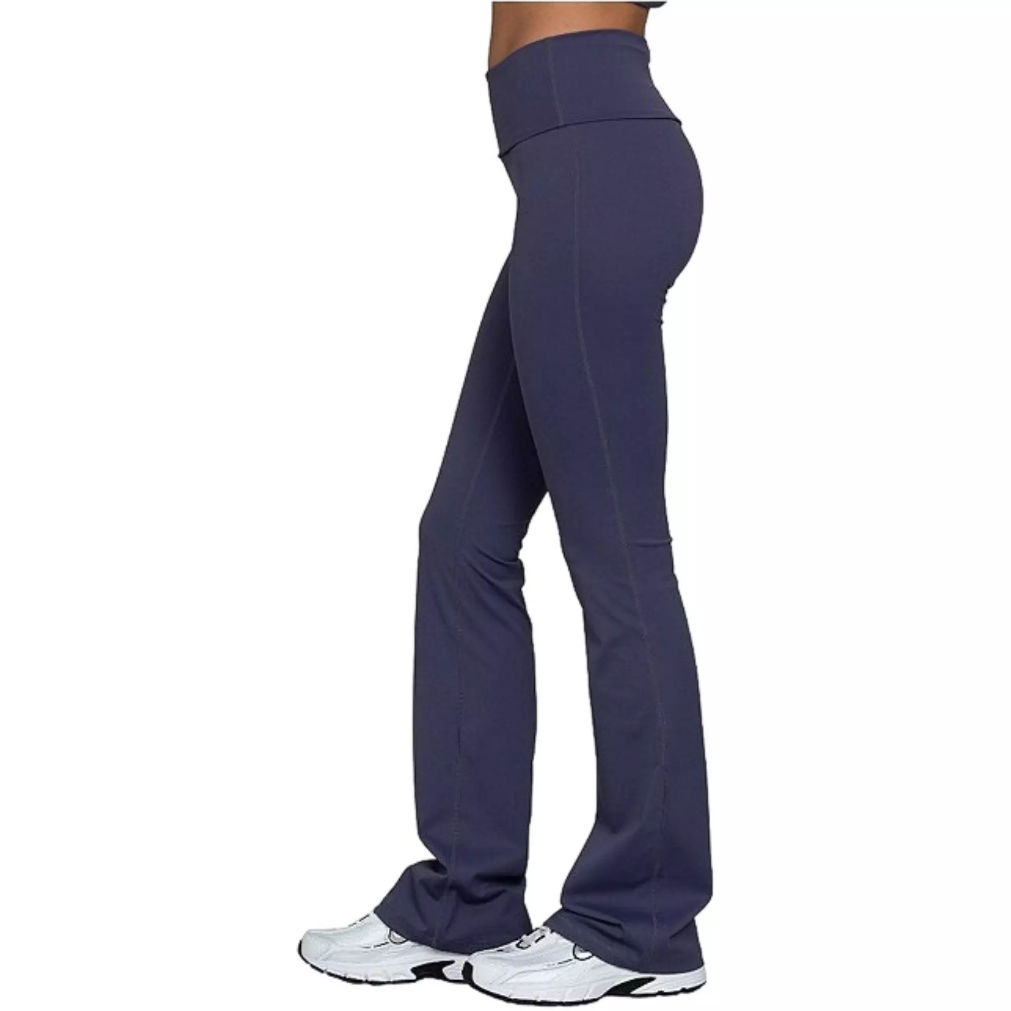 Gold Hinge Women's Essential Foldover Flare Leggings - INDIGO