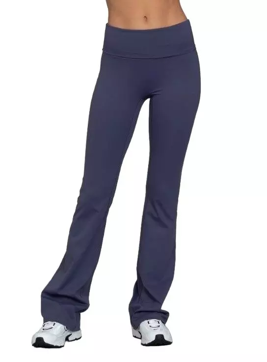 Gold Hinge Women's Essential Foldover Flare Leggings - INDIGO