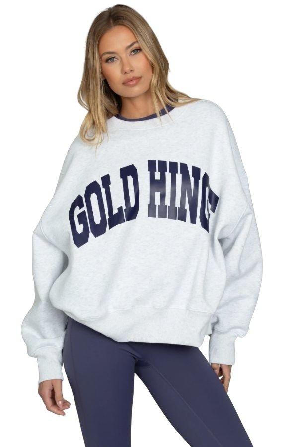Gold Hinge Women's Wide Arm Sweatshirt - Heather - HEATHER OXFORD Thumbnail View 1