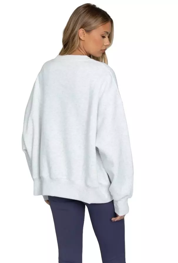 Gold Hinge Women's Wide Arm Sweatshirt - Heather - HEATHER OXFORD