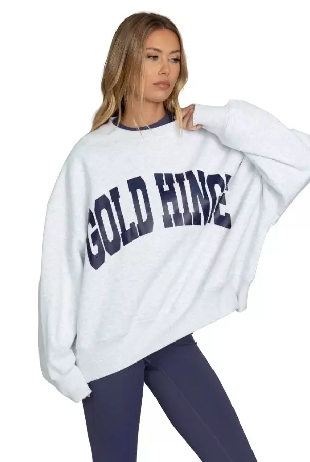 Gold Hinge Women's Wide Arm Sweatshirt - Heather - HEATHER OXFORD