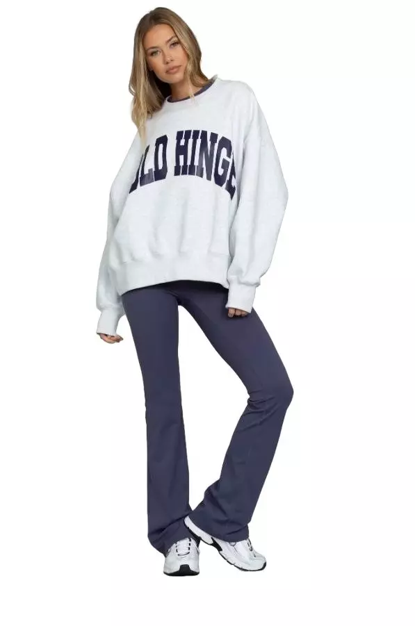 Gold Hinge Women's Wide Arm Sweatshirt - Heather - HEATHER OXFORD