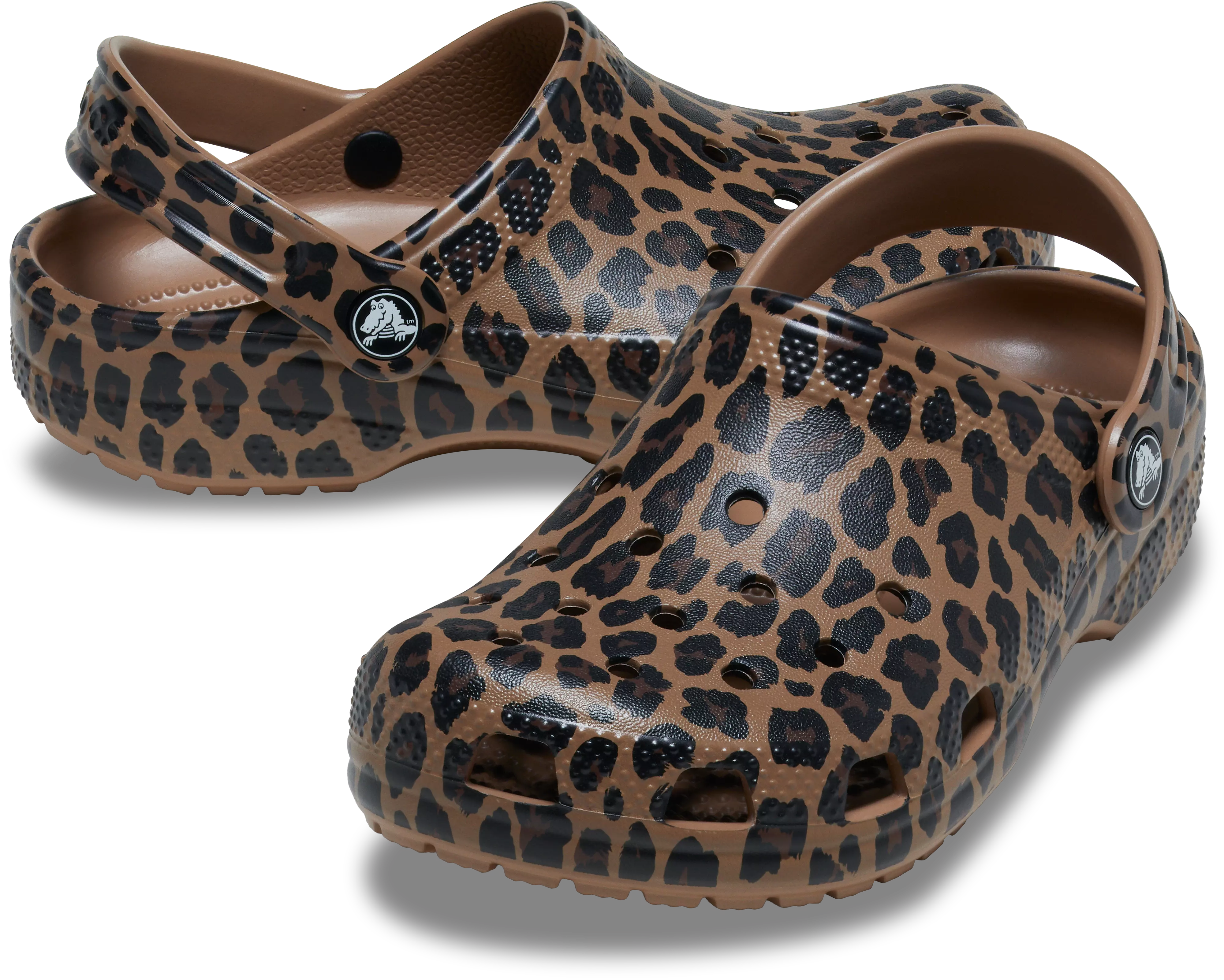 Crocs Classic "Leopard" Grade School Girls' Clog - BROWN