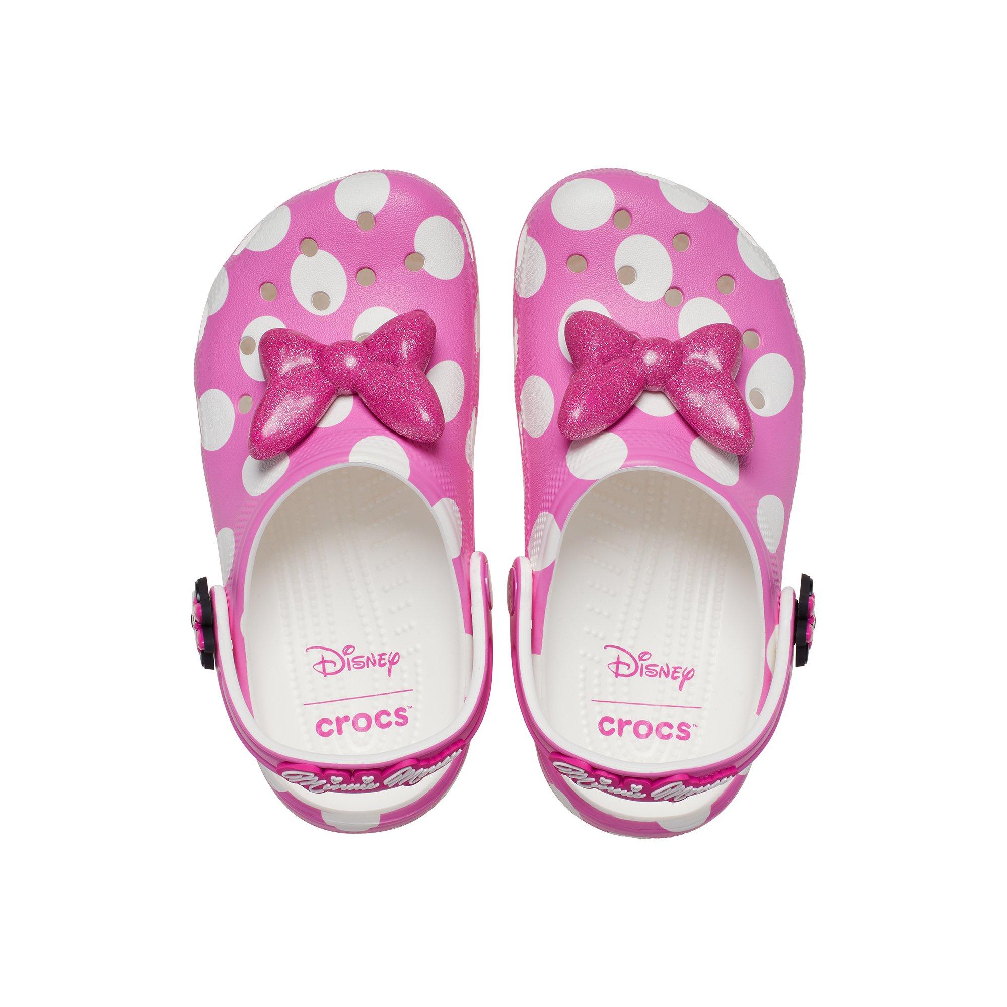 Crocs x Disney Minnie Mouse Grade School Girls' Clog - PINK Thumbnail View 7