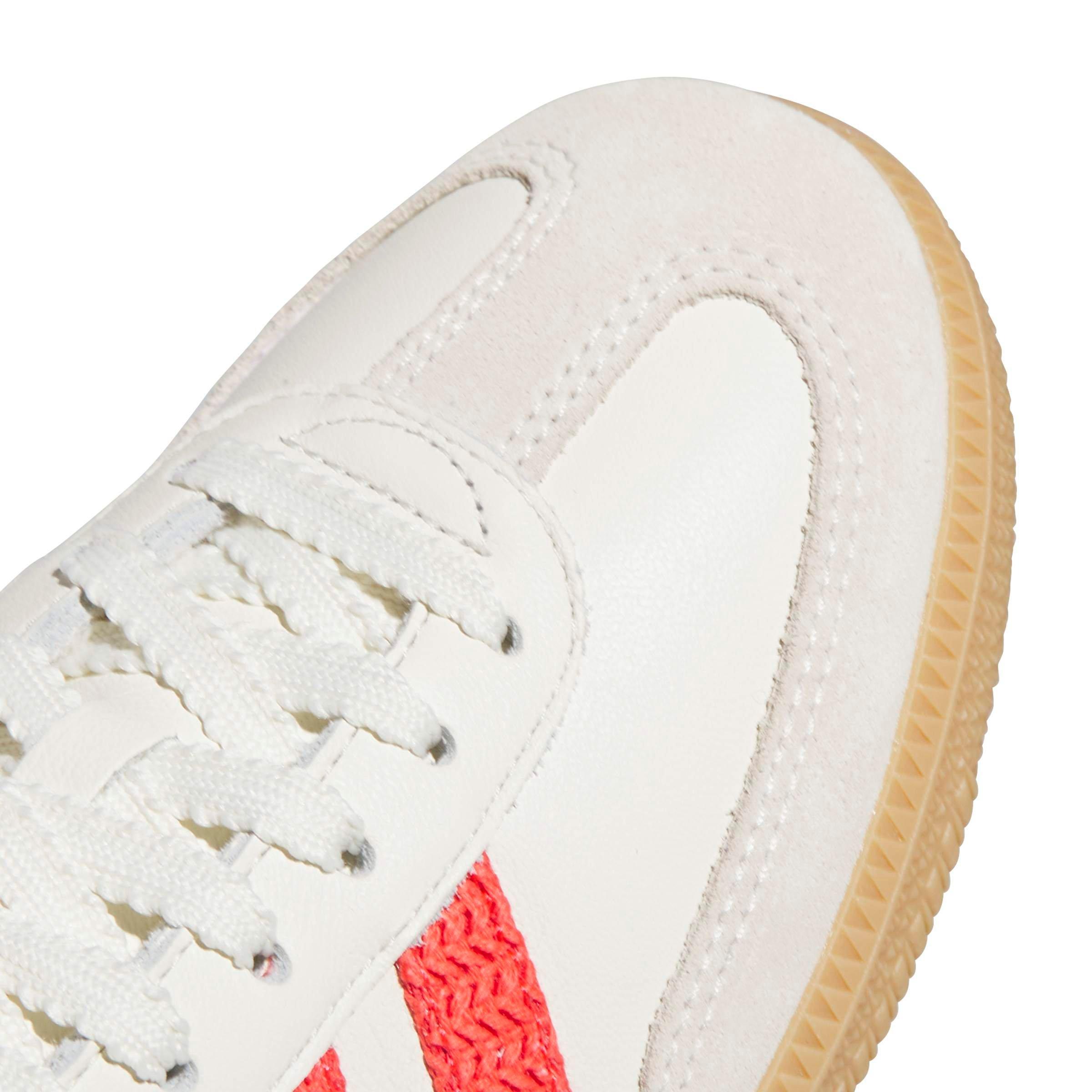 adidas Originals Samba OG Crochet "Off White/Semi Lucid Red" Women's Shoe - WHITE/RED Thumbnail View 8