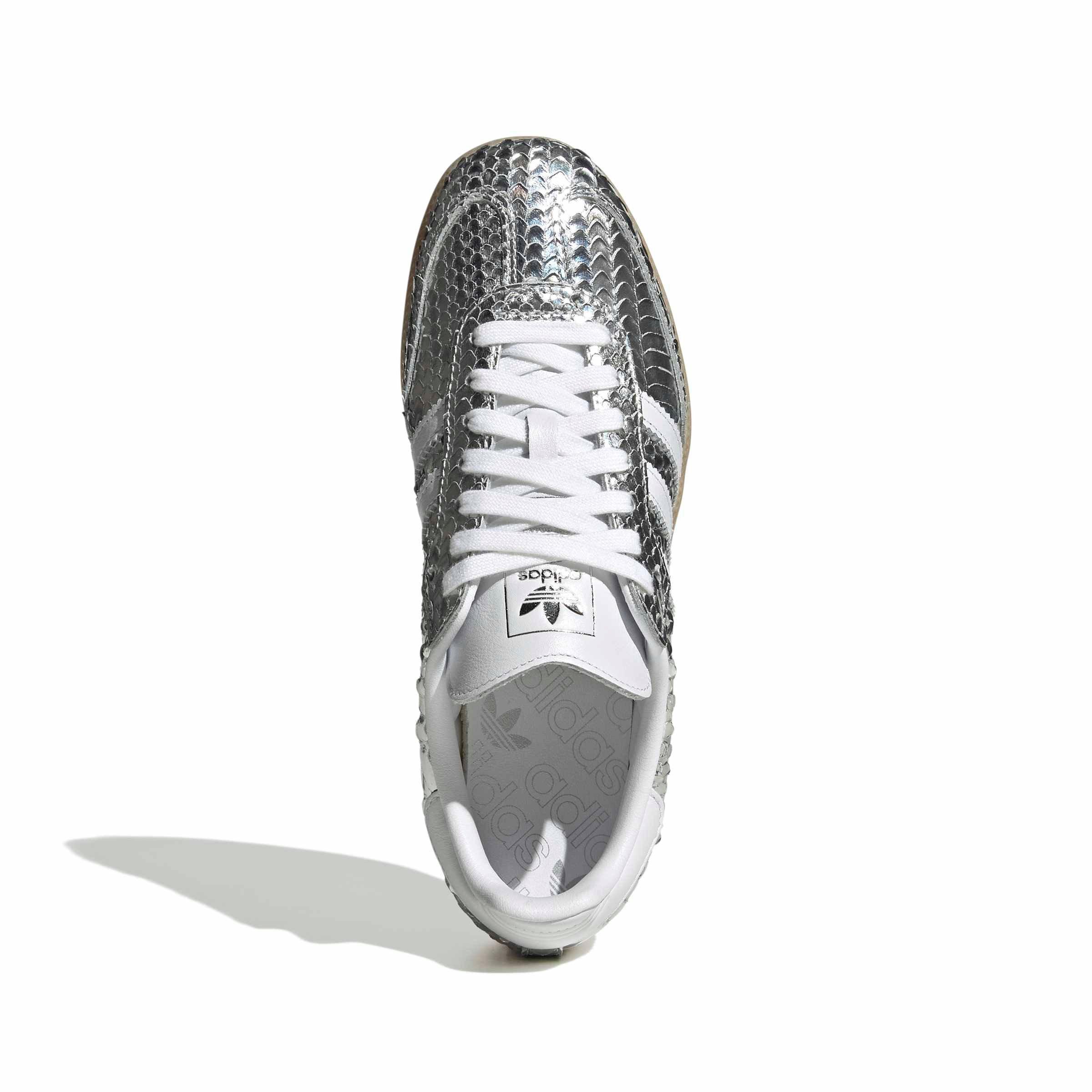 adidas Originals Samba OG "Silver Metallic/White/Gum" Women's Shoe - SILVER Thumbnail View 3