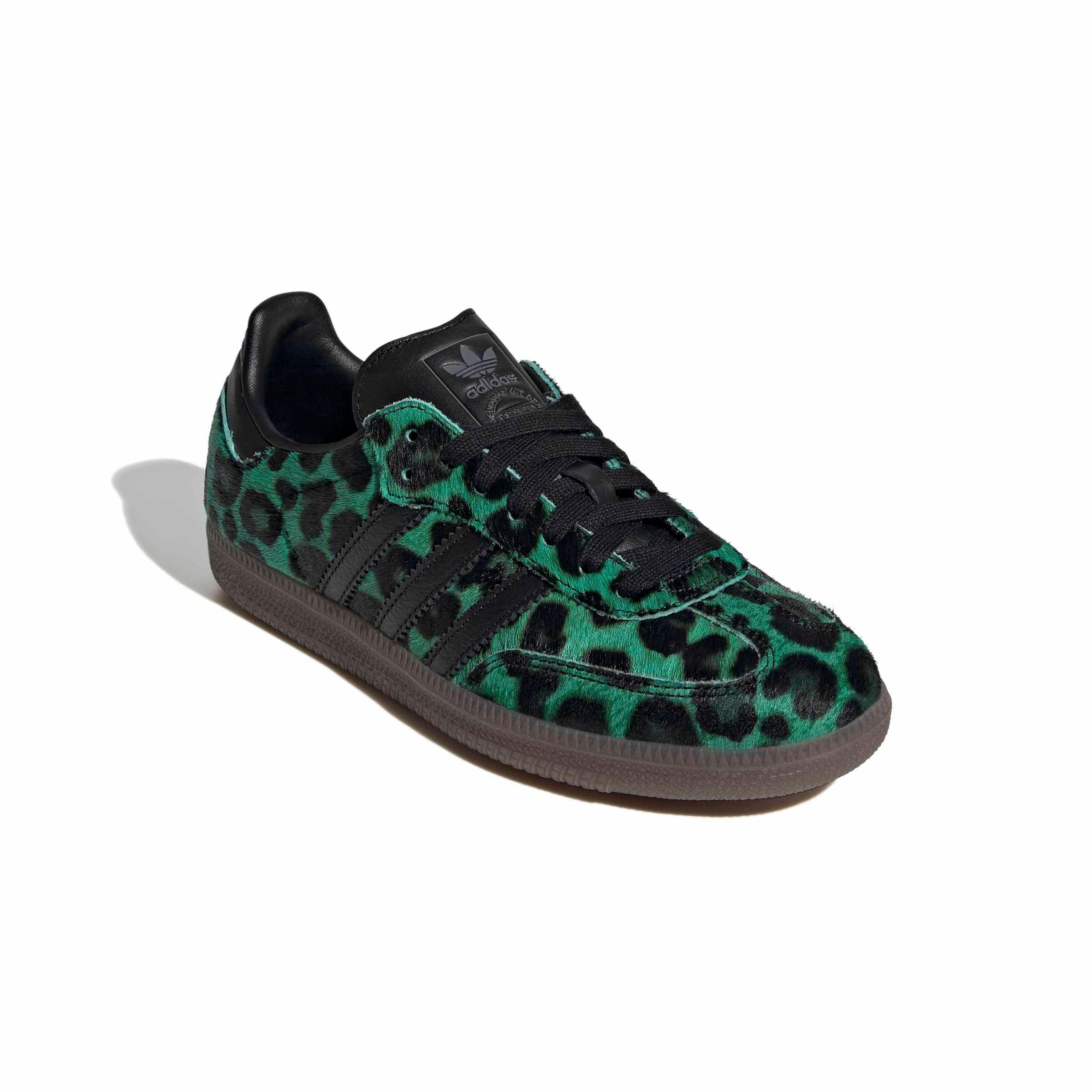 adidas Originals Samba OG "Semi Screaming Green/Core Black" Women's Shoe - GREEN/BLACK Thumbnail View 5