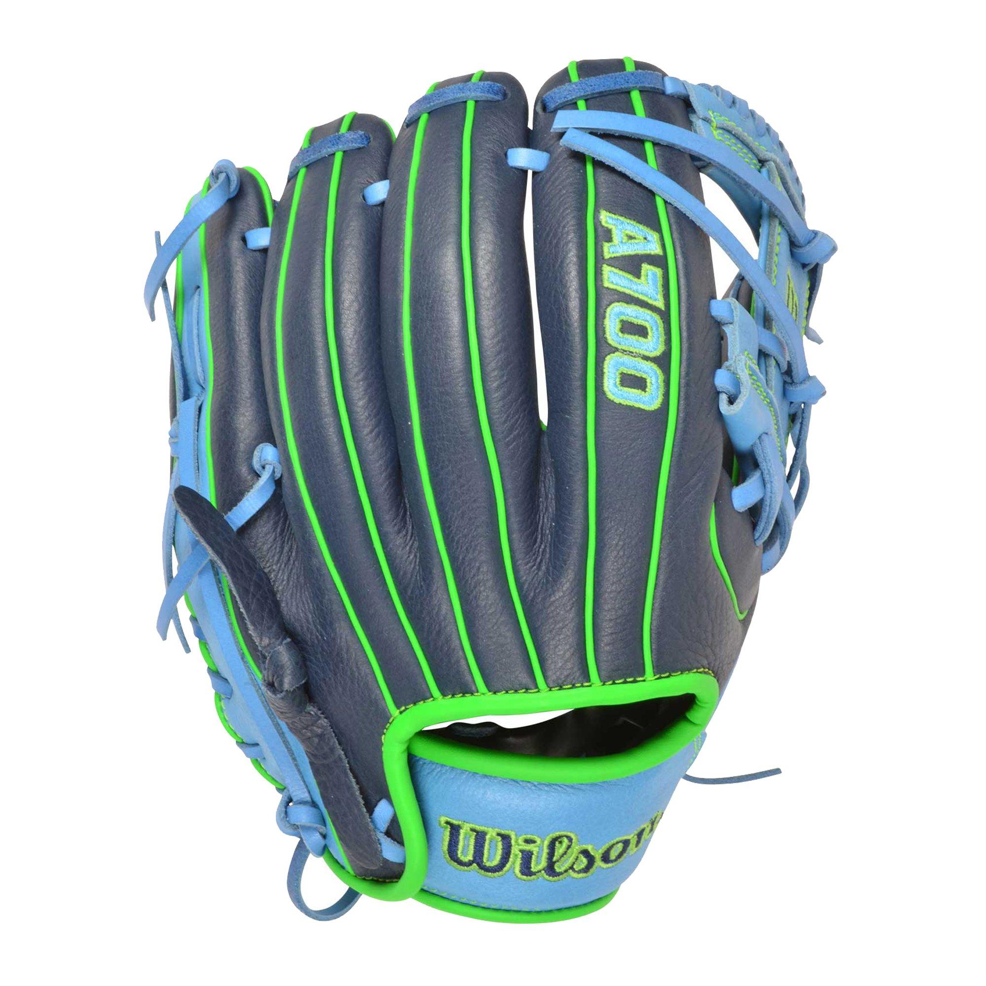 Wilson A700 SMU 11.5" Baseball Fielders Glove- Navy/Neon - NAVY/GREEN Thumbnail View 1