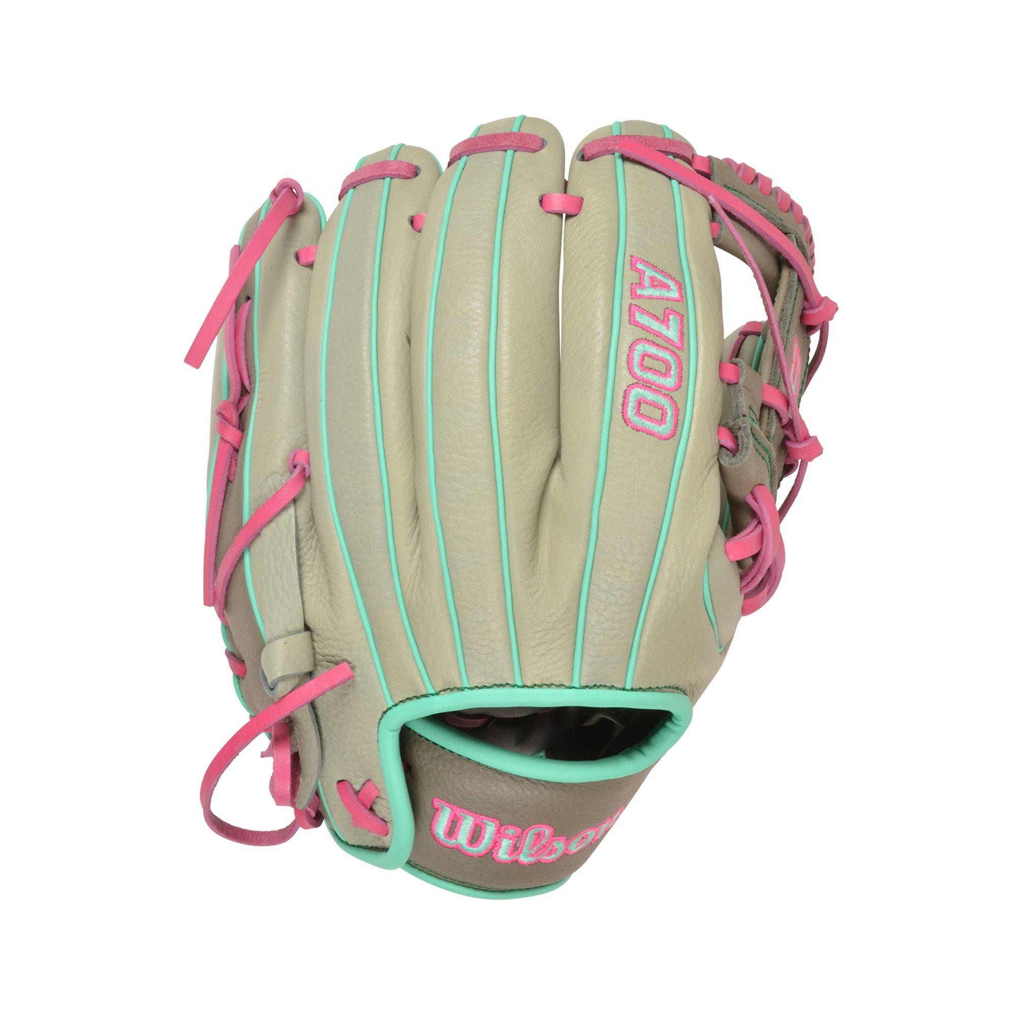 Wilson A700 SMU 11.5" Baseball Fielders Glove- Grey/Pink - GREY/PINK Thumbnail View 1
