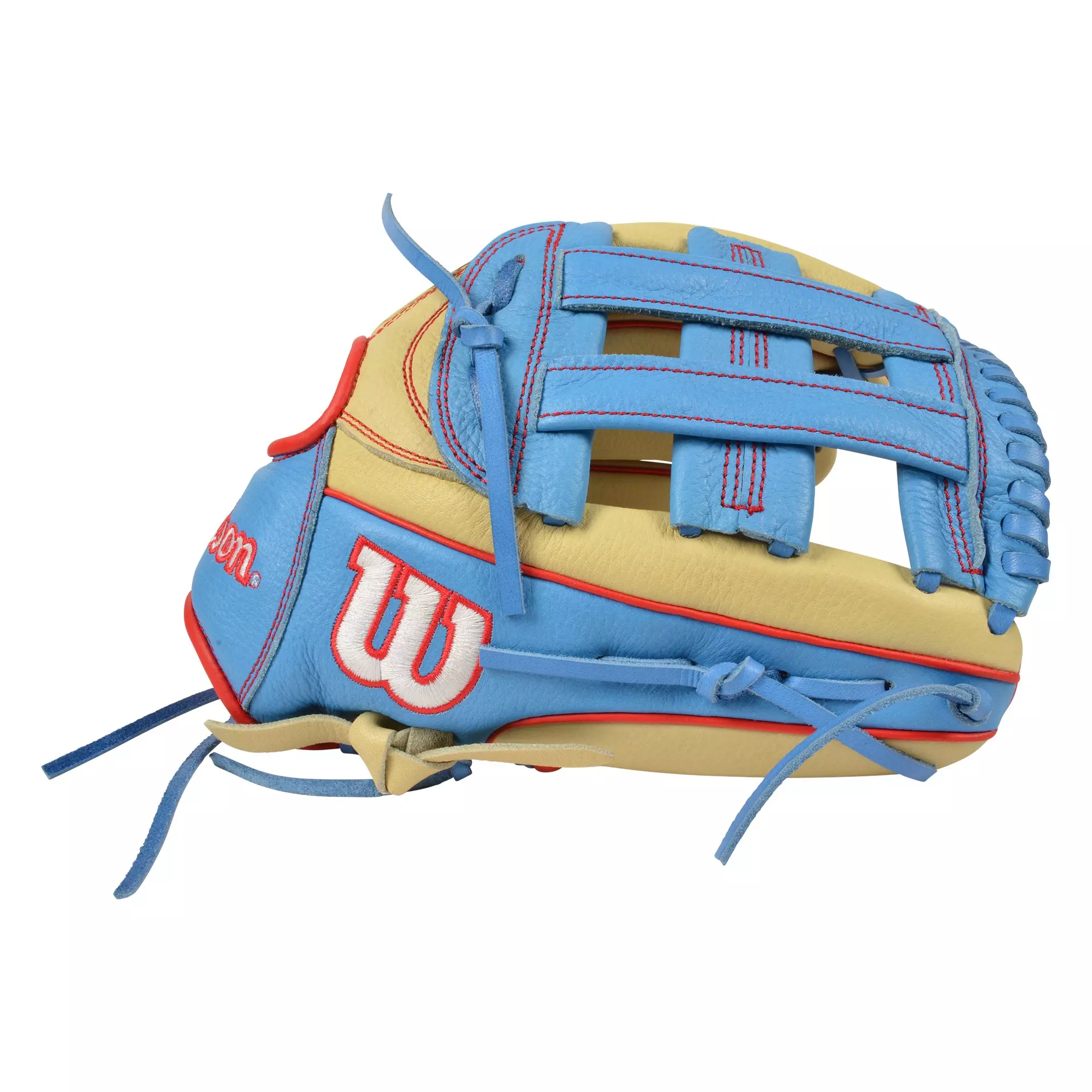 Wilson A700 SMU 12" Baseball Fielders Glove - Blonde/Red - TAN/RED