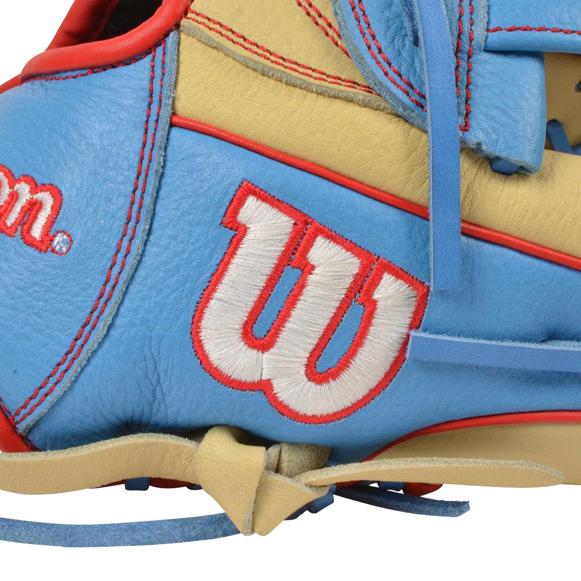 Wilson A700 SMU 12" Baseball Fielders Glove - Blonde/Red - TAN/RED Thumbnail View 4