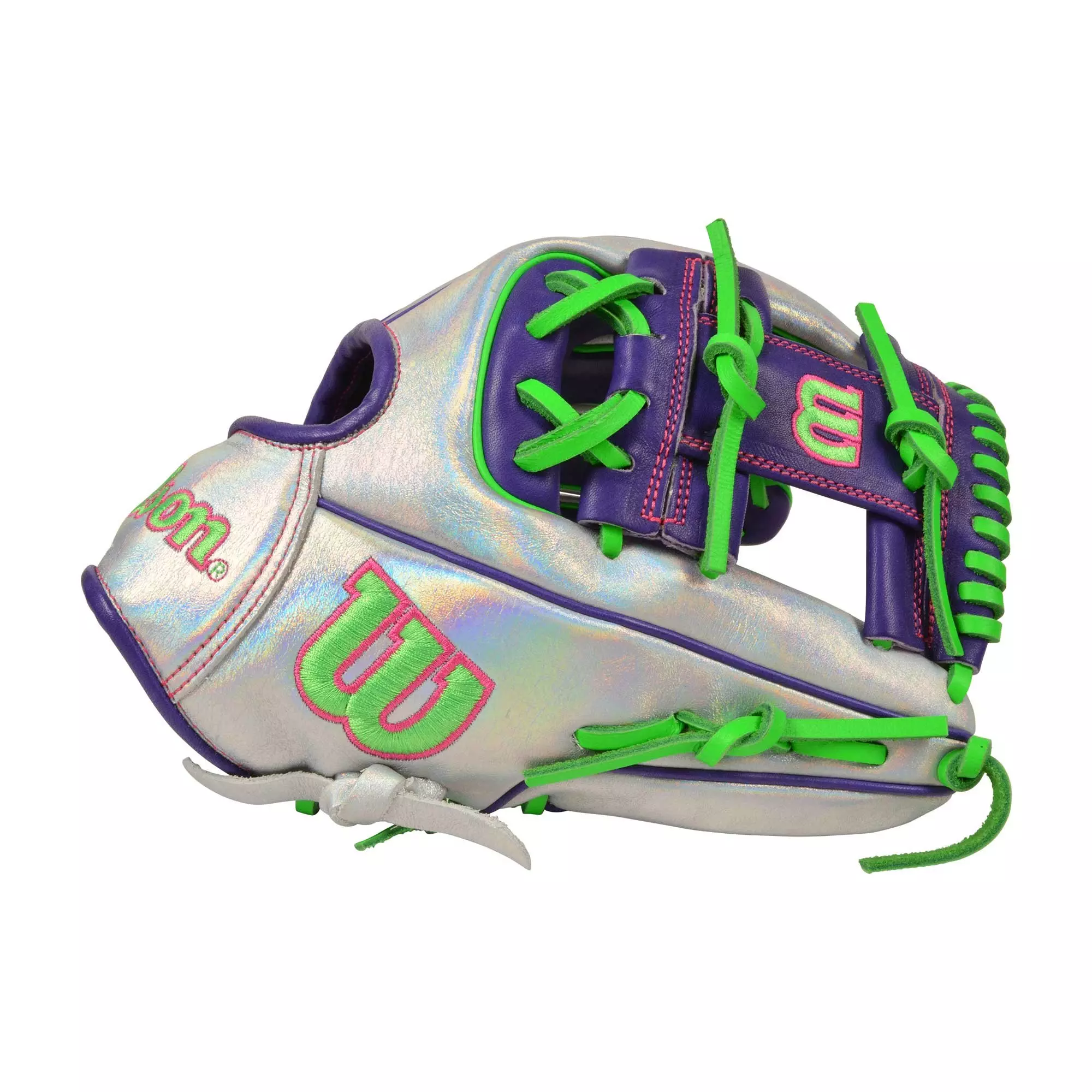 Wilson A2000 Disco SMU 11.5" Baseball Fielders Glove - PURPLE/SILVER