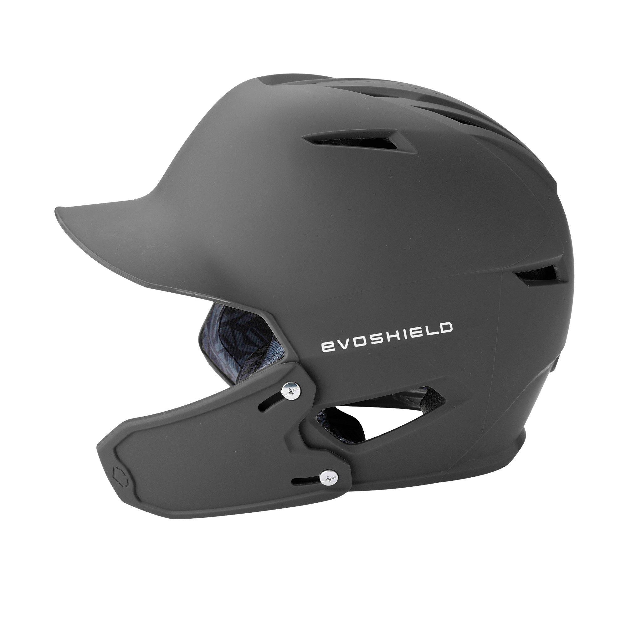 EvoShield XVT 2.0 Matte Charcoal Batting Helmet w/ Faceshield