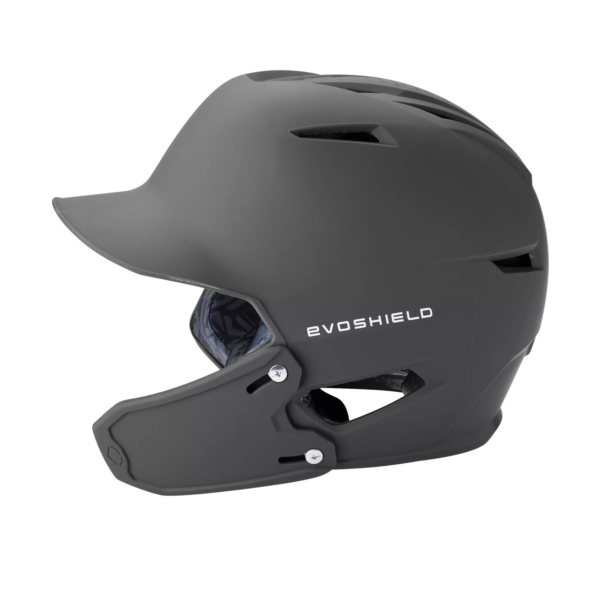 EvoShield XVT 2.0 Matte Batting Helmet w/ Faceshield - Charcoal - CHARCOAL