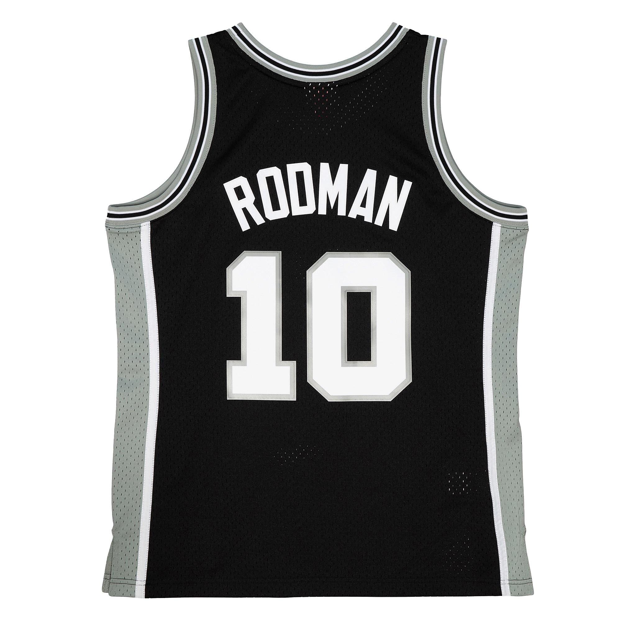 Mitchell & Ness San Antonio Spurs Dennis Rodman Road Jersey - Black - BLACK Thumbnail View 2