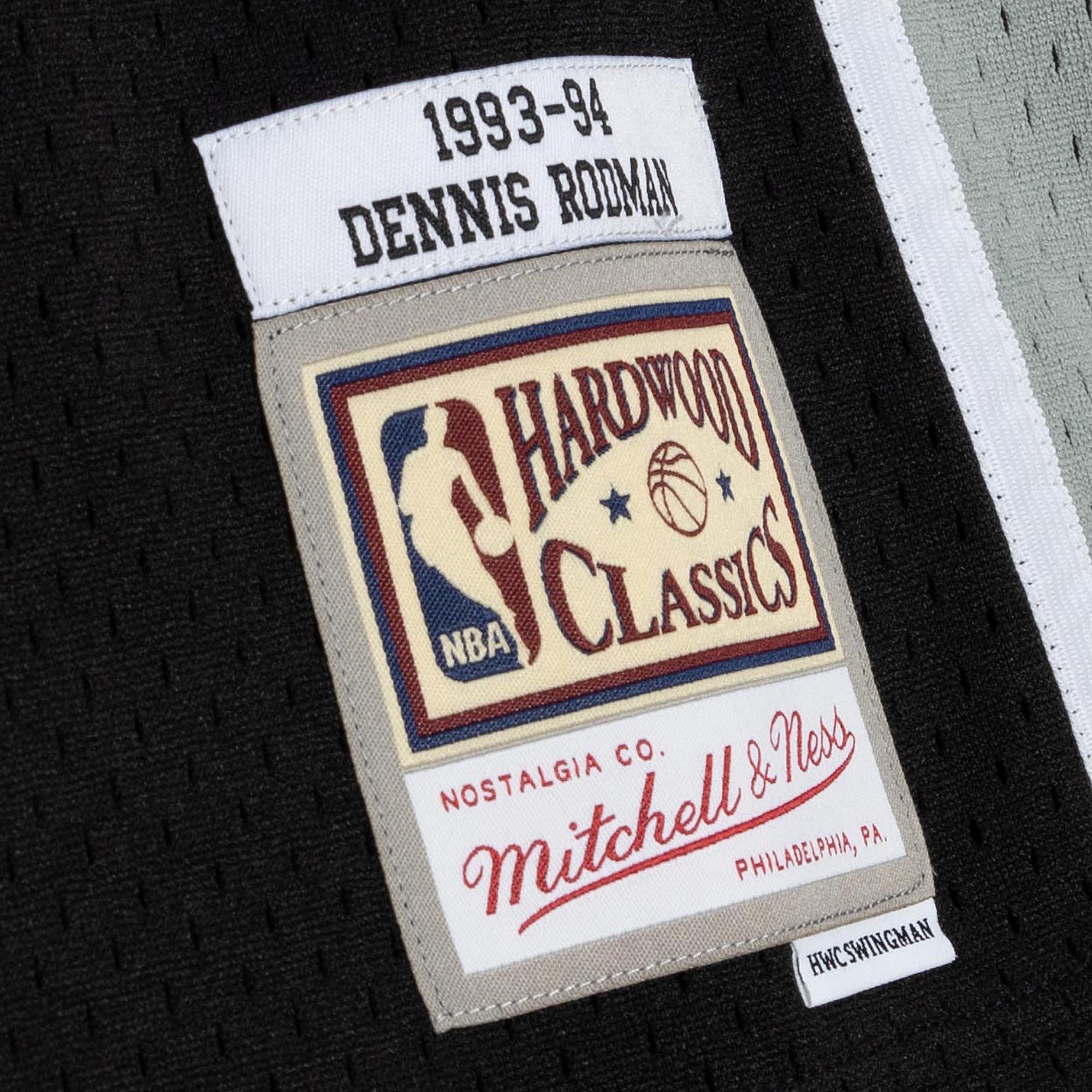 Mitchell & Ness San Antonio Spurs Dennis Rodman Road Jersey-Black - BLACK Thumbnail View 4