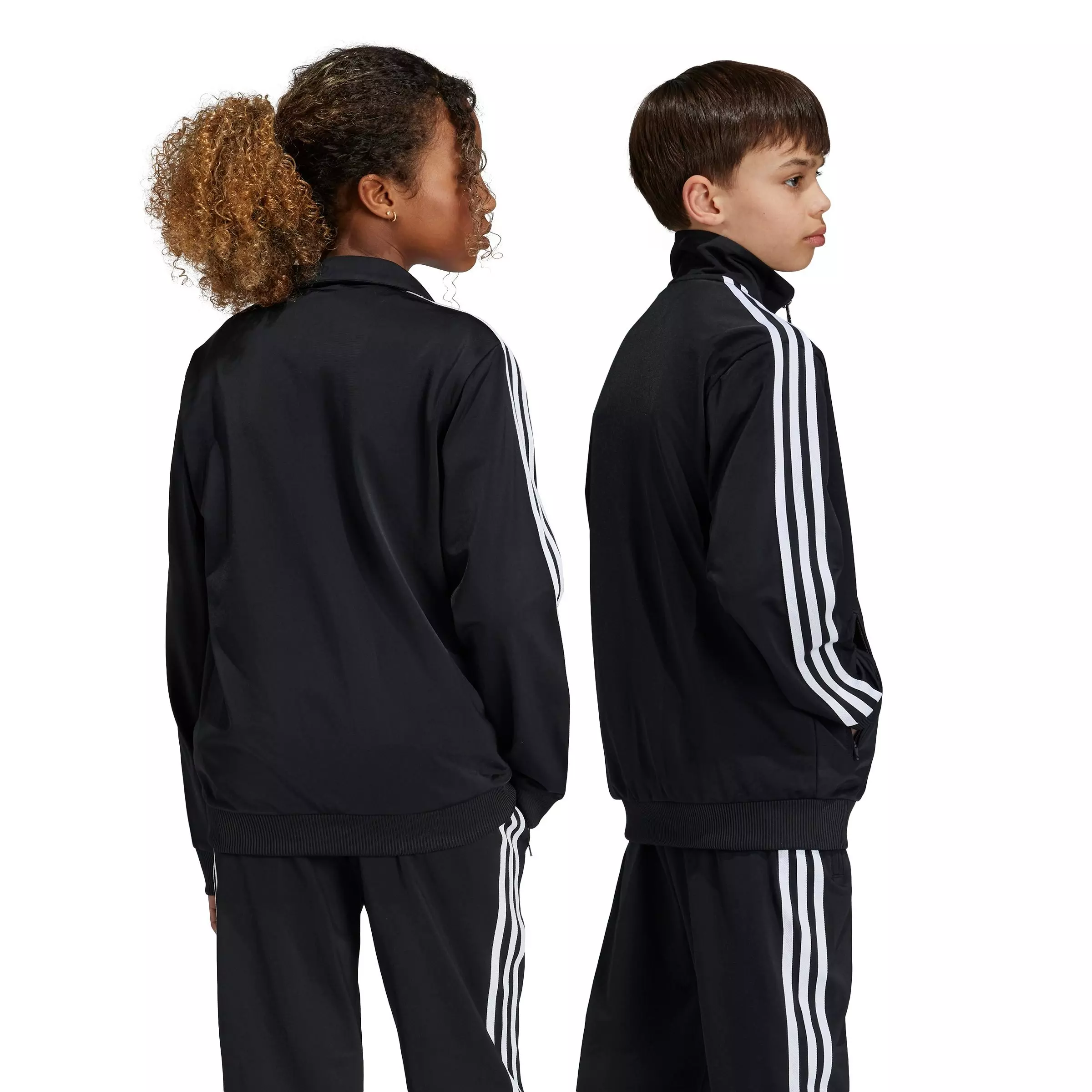 adidas Originals Big Kids' Adicolor Firebird Jacket - BLACK/WHITE