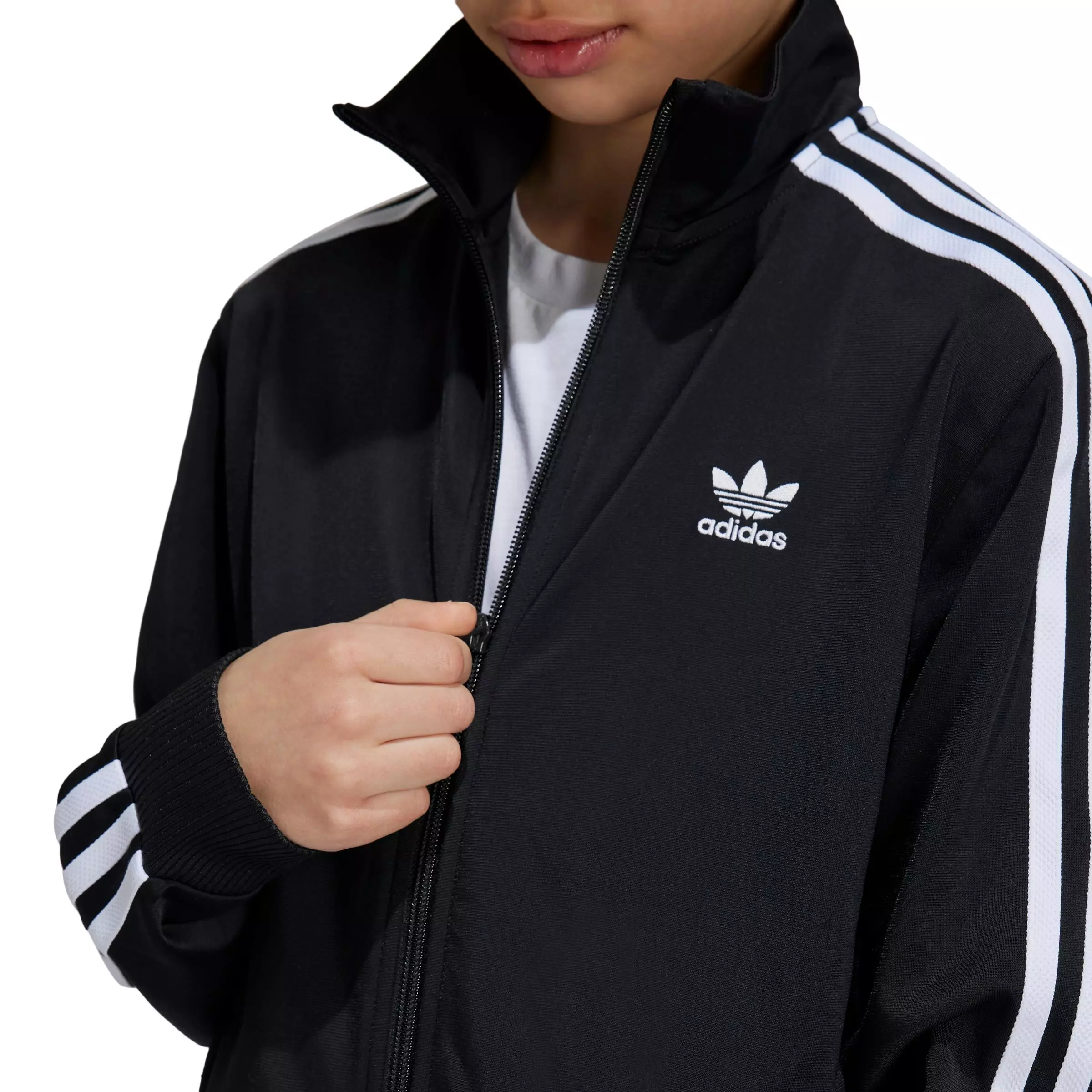 adidas Originals Big Kids' Adicolor Firebird Jacket - BLACK/WHITE