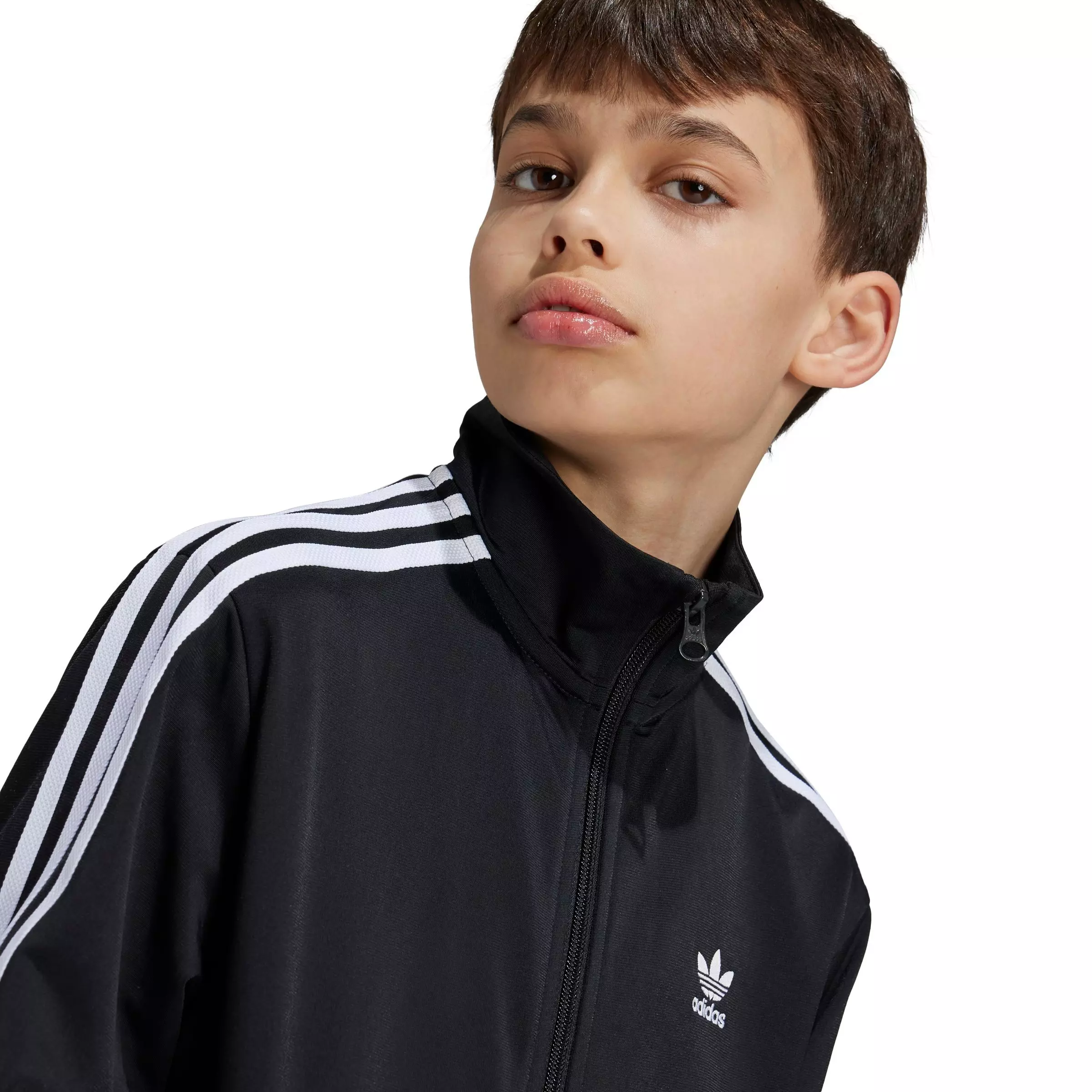 adidas Originals Big Kids' Adicolor Firebird Jacket - BLACK/WHITE