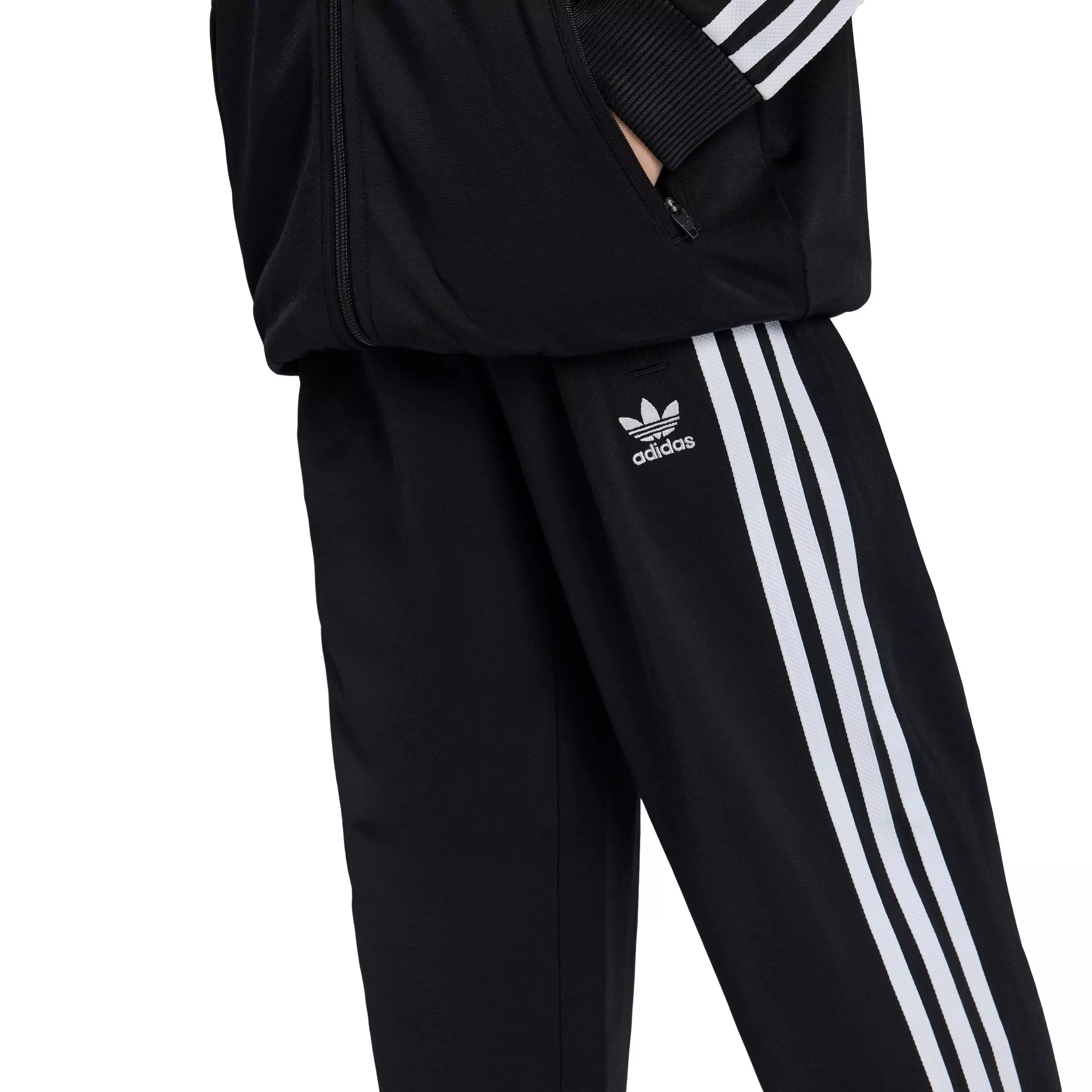 adidas Originals Big Kids' Adicolor Firebird Track Pants - BLACK/WHITE