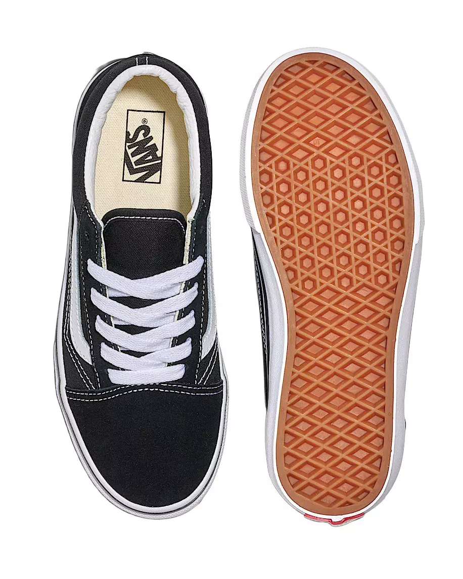 Vans Old Skool "Black/White" Grade School Boys' Shoe - BLACK/WHITE