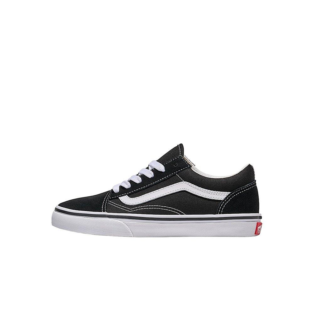 Vans Old Skool "Black/White" Grade School Boys' Shoe - BLACK/WHITE Thumbnail View 2