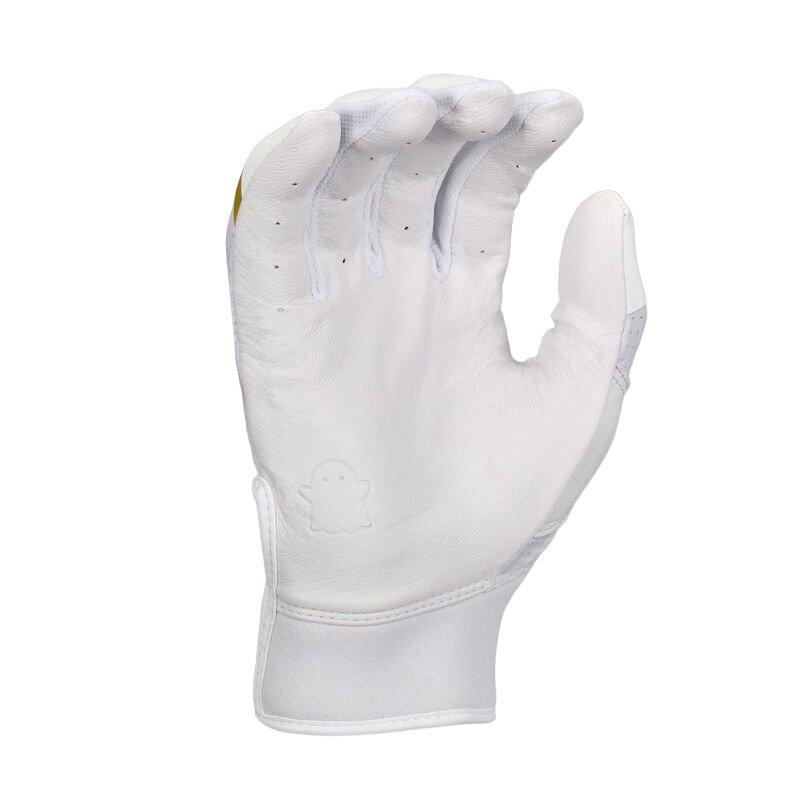 Easton Ghost Ethos Snowstorm Fastpitch Batting Gloves- White/Gold - WHITE/GOLD Thumbnail View 3