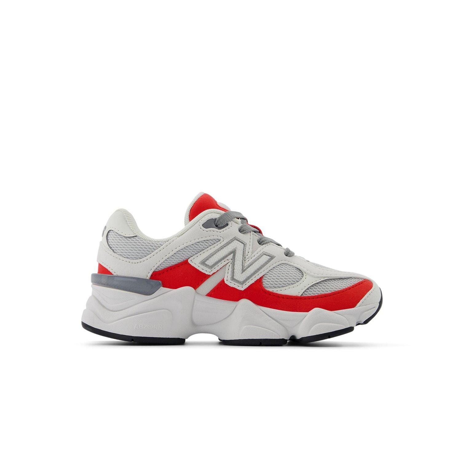 New Balance 9060 Gray and White Sneakers with Red Logo Accent New Balance 9060 (Grey/Red) - U9060JBE – SNEAKER TOWN main image 3