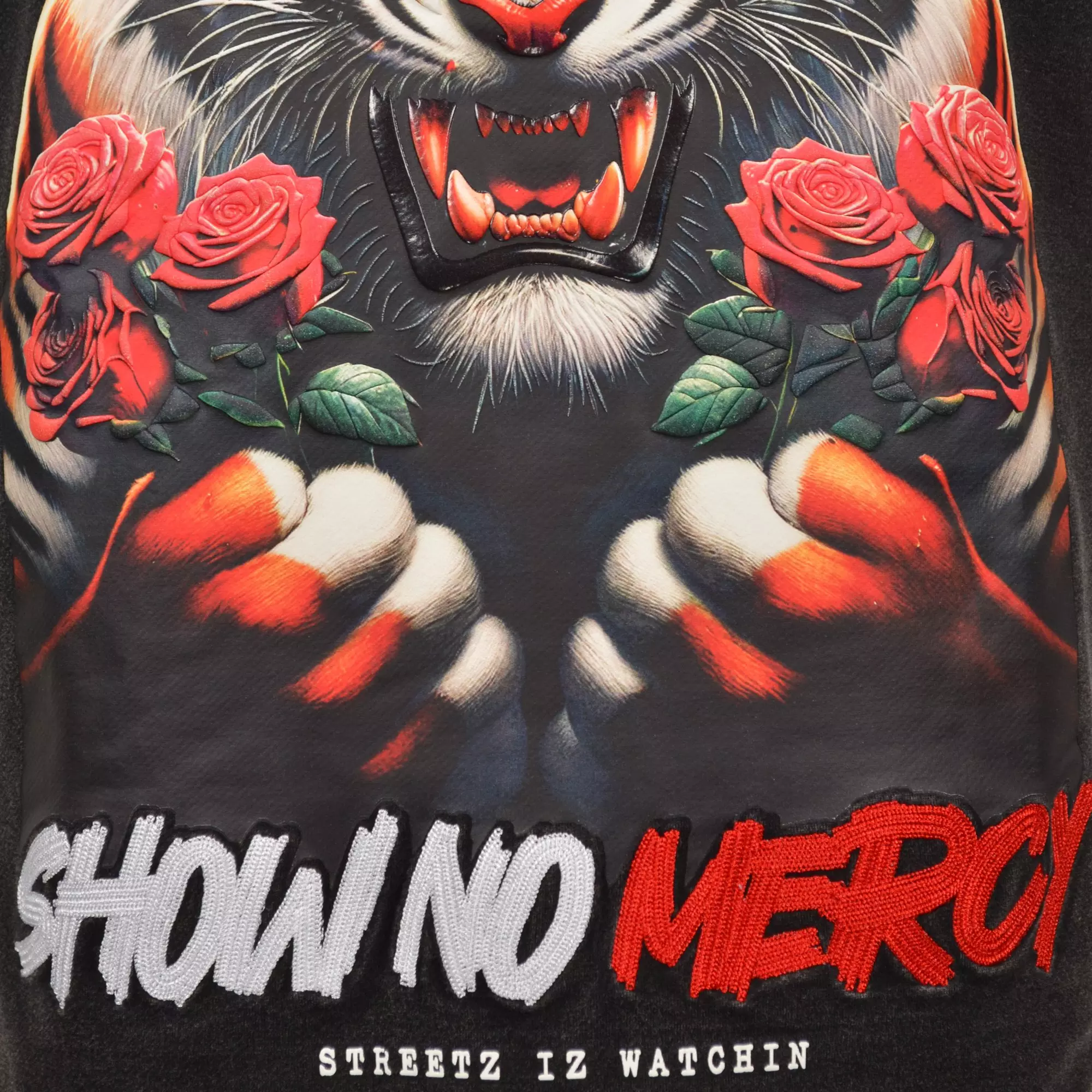 Streetz Iz Watchin Big Boys' Show No Mercy Tee - GREY