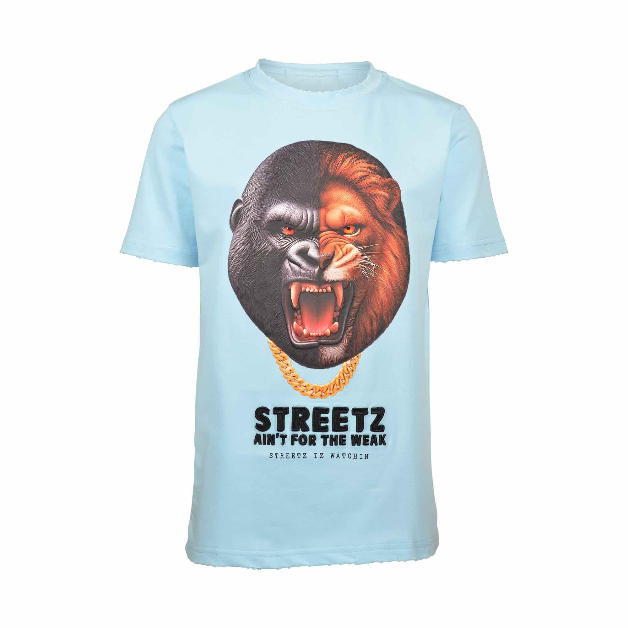 Big Boys' Gorilla Lion Tee - Light Blue | Hibbett