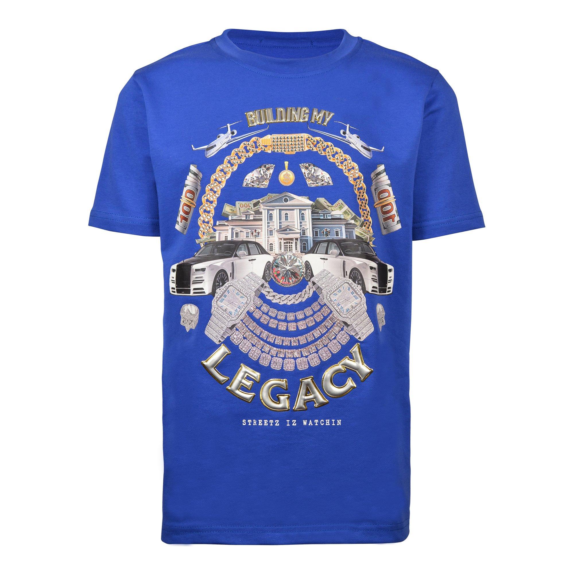 Streetz Iz Watchin Big Boys' Building My Legacy Tee - OLIVE Thumbnail View 1