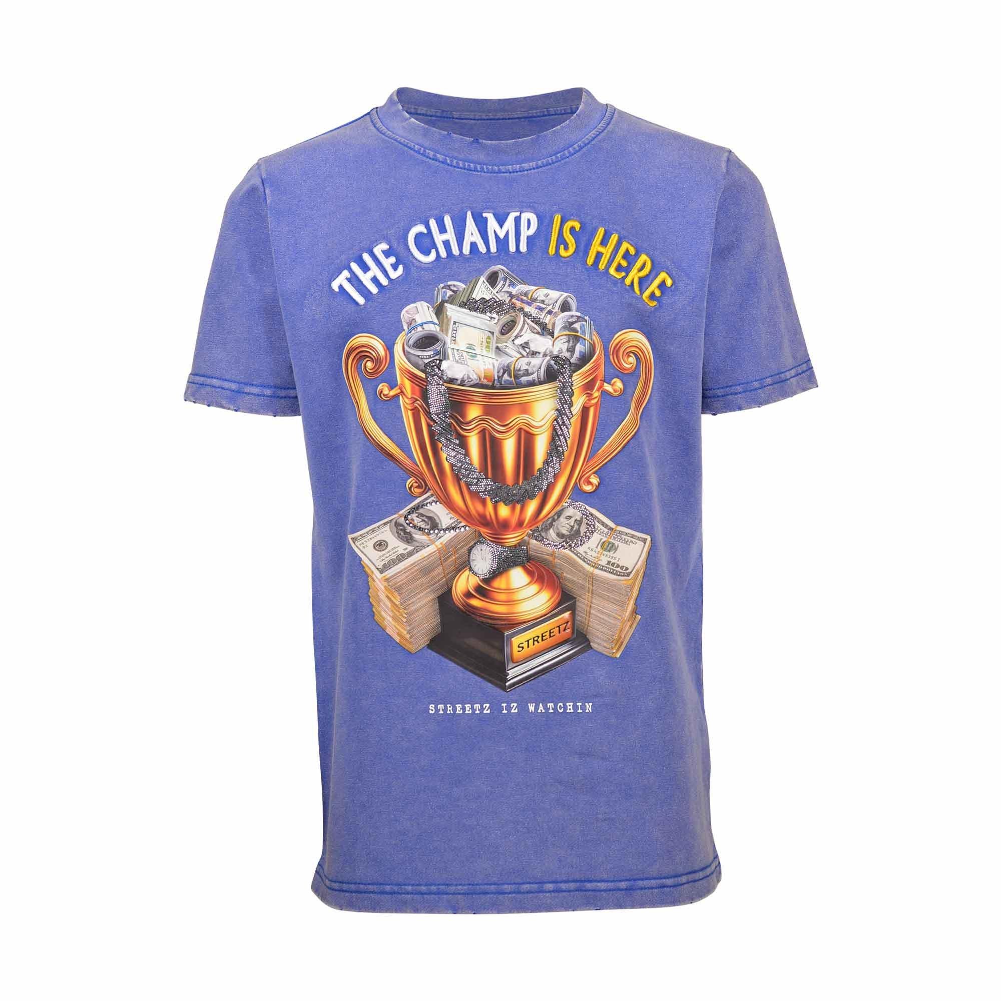 Big Boys' Champ Is Here Graphic Tee - Blue | Hibbett