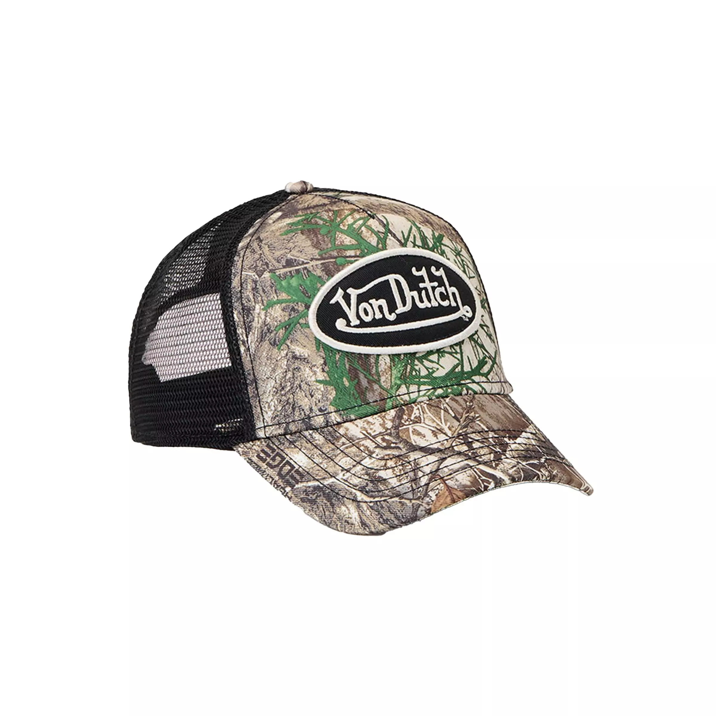 Von Dutch Realtree Edge Trucker Snapback Hat-Brown - BROWN