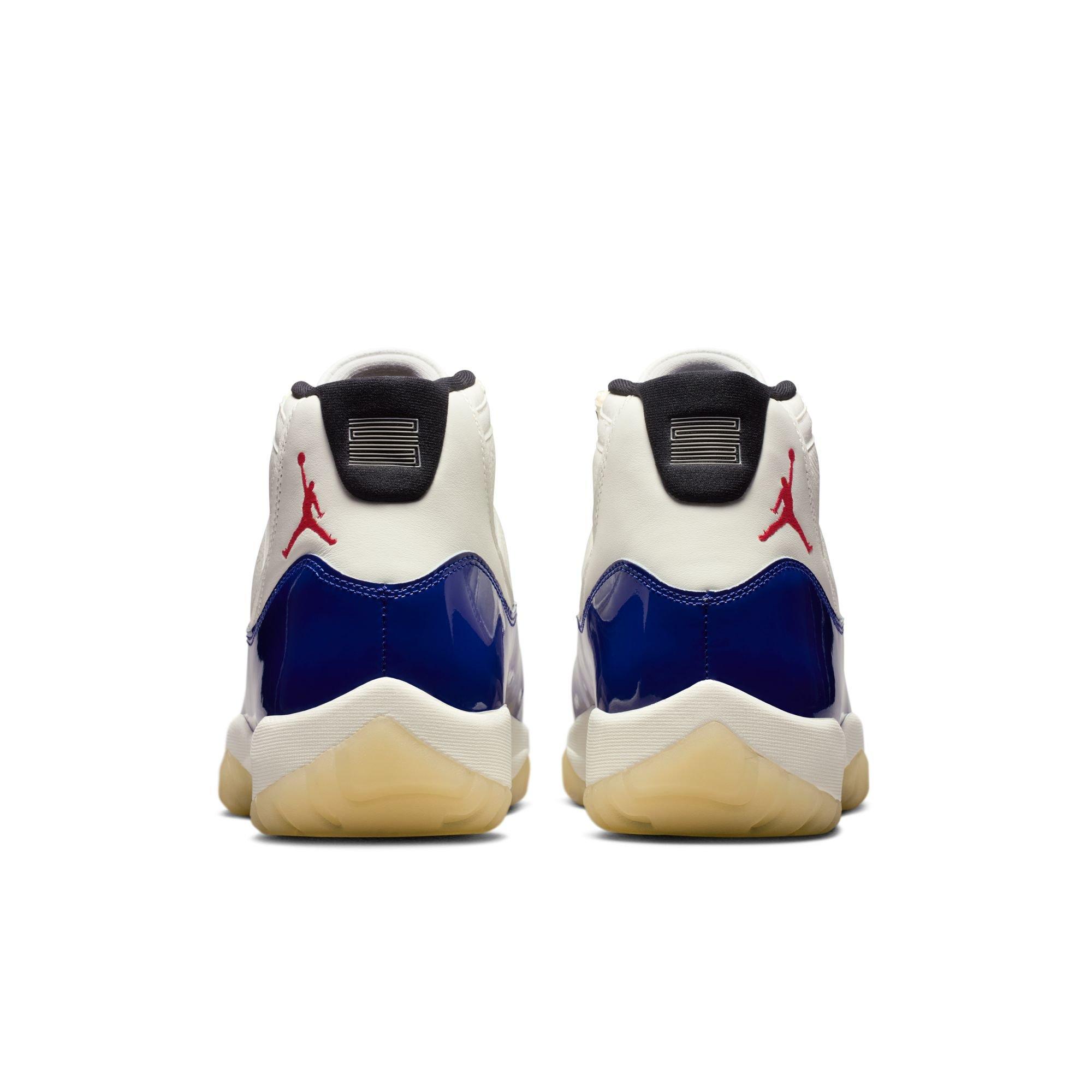 Jordan 11 Retro "Rare Air" Men's Shoe - DEEP ROYAL BLUE/FIRE RED/SAIL Thumbnail View 10