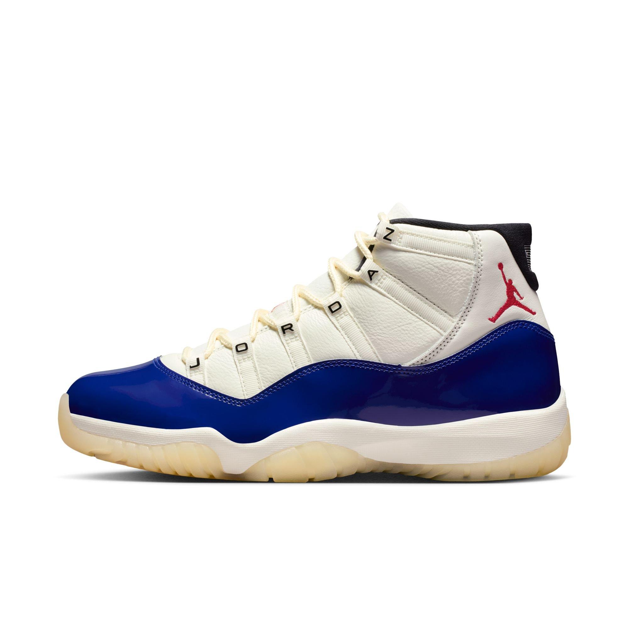 Jordan 11 Retro "Rare Air" Men's Shoe - DEEP ROYAL BLUE/FIRE RED/SAIL Thumbnail View 8