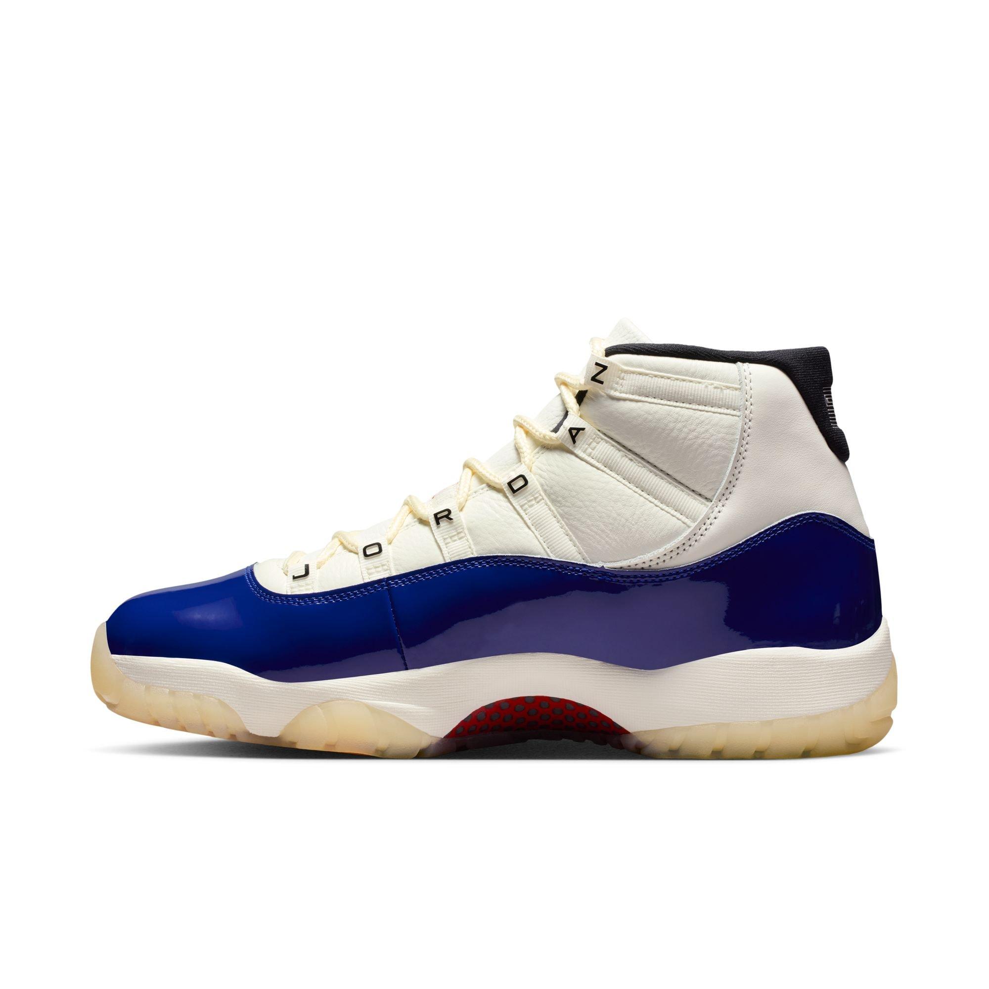 Jordan 11 Retro "Rare Air" Men's Shoe - DEEP ROYAL BLUE/FIRE RED/SAIL Thumbnail View 9