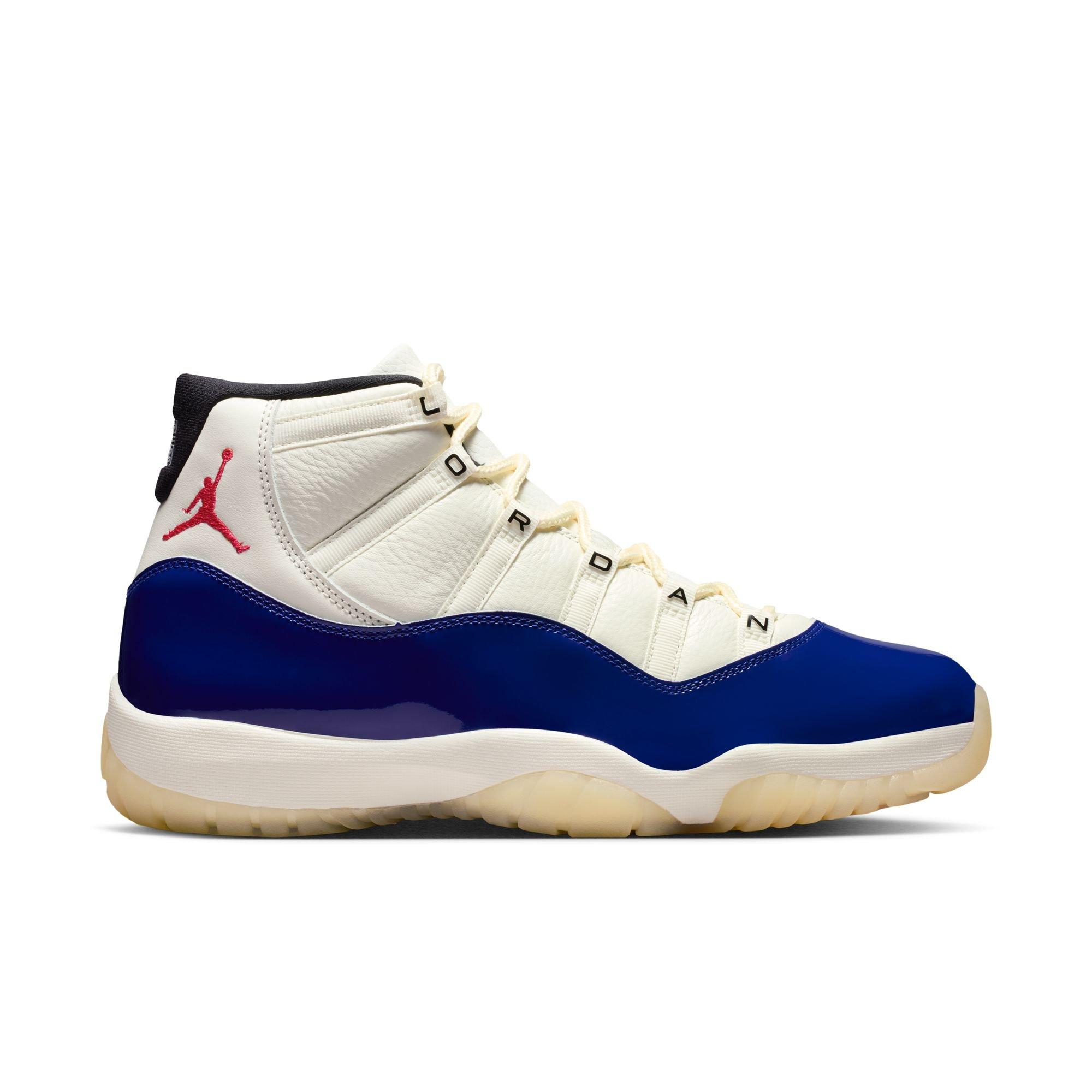Jordan 11 Retro "Rare Air" Men's Shoe - DEEP ROYAL BLUE/FIRE RED/SAIL Thumbnail View 1