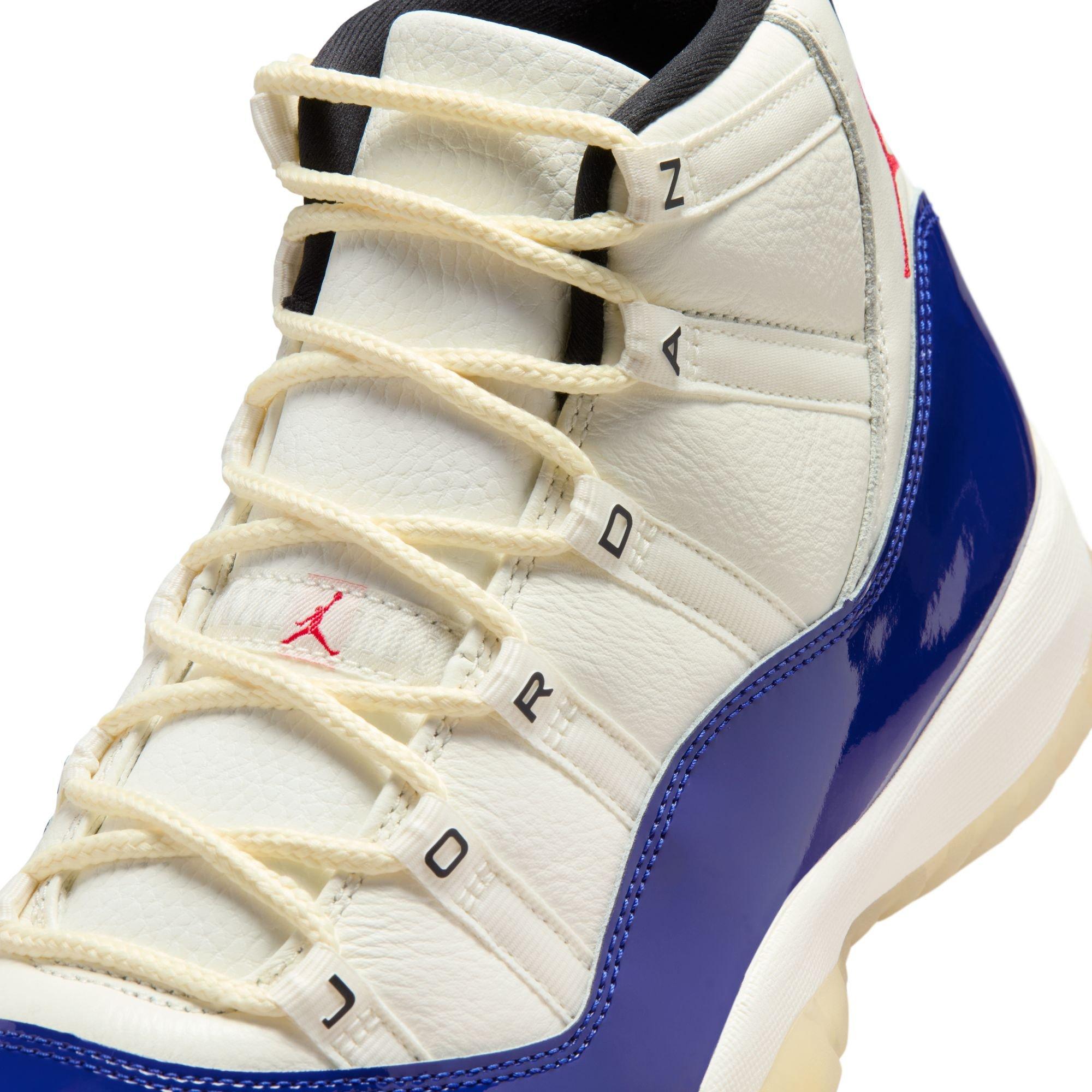 Jordan 11 Retro "Rare Air" Men's Shoe - DEEP ROYAL BLUE/FIRE RED/SAIL Thumbnail View 4