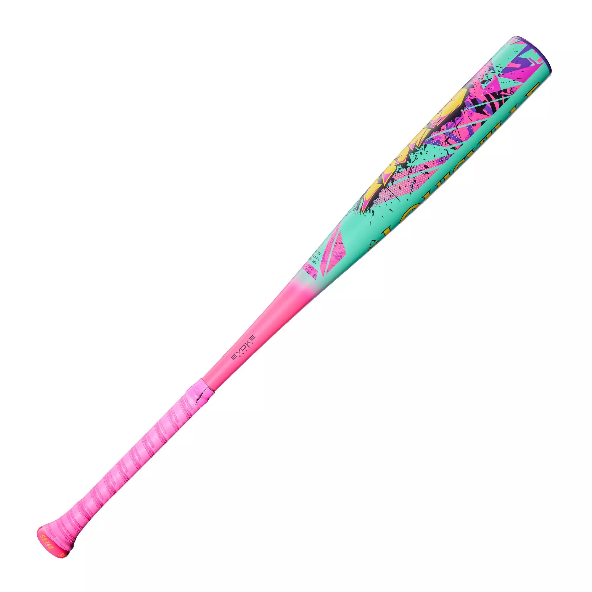 Louisville Slugger Atlas Wildstyle BBCOR Baseball Bat (-3) 2026 - PINK/YELLOW