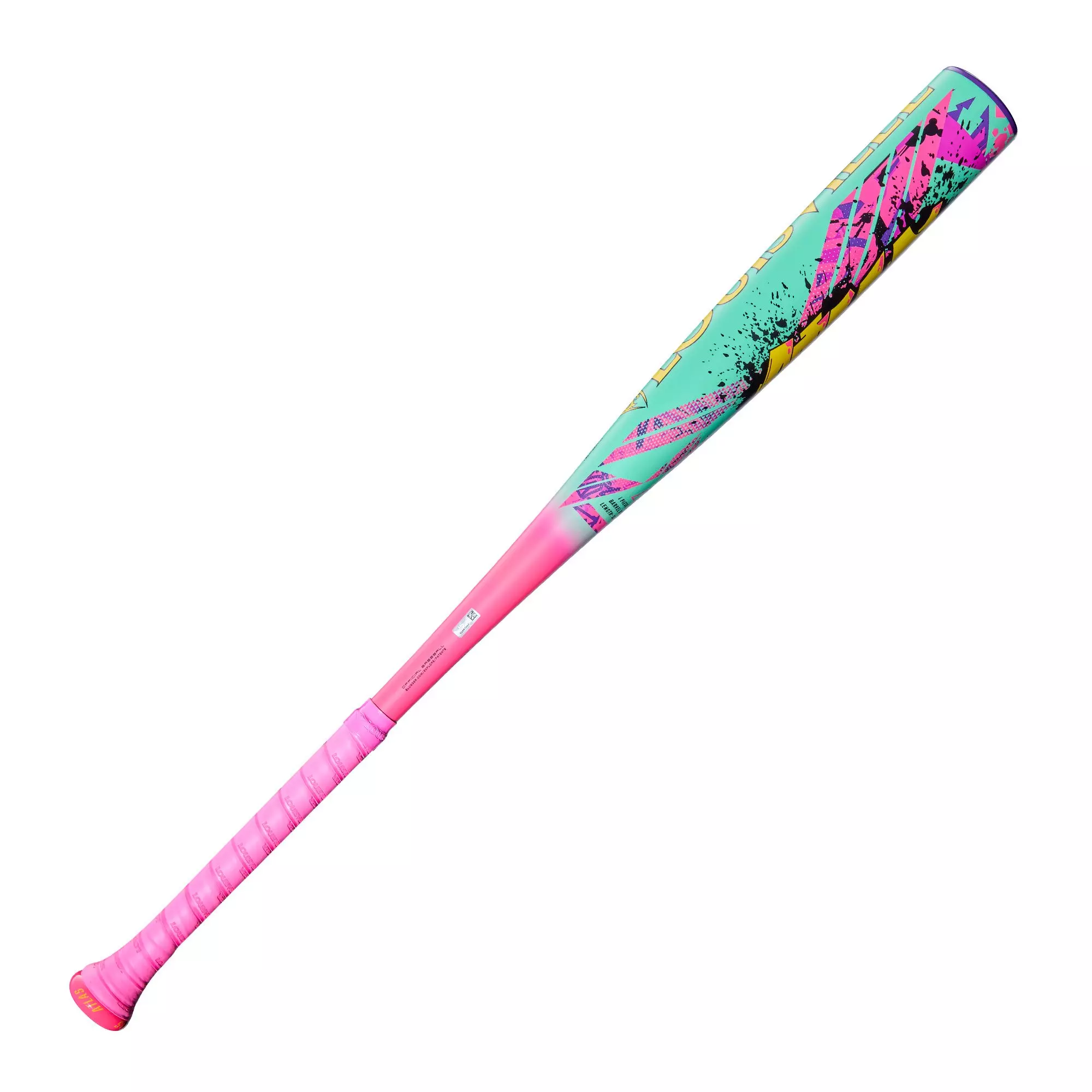 Louisville Slugger Atlas Wildstyle BBCOR Baseball Bat (-3) 2026 - PINK/YELLOW
