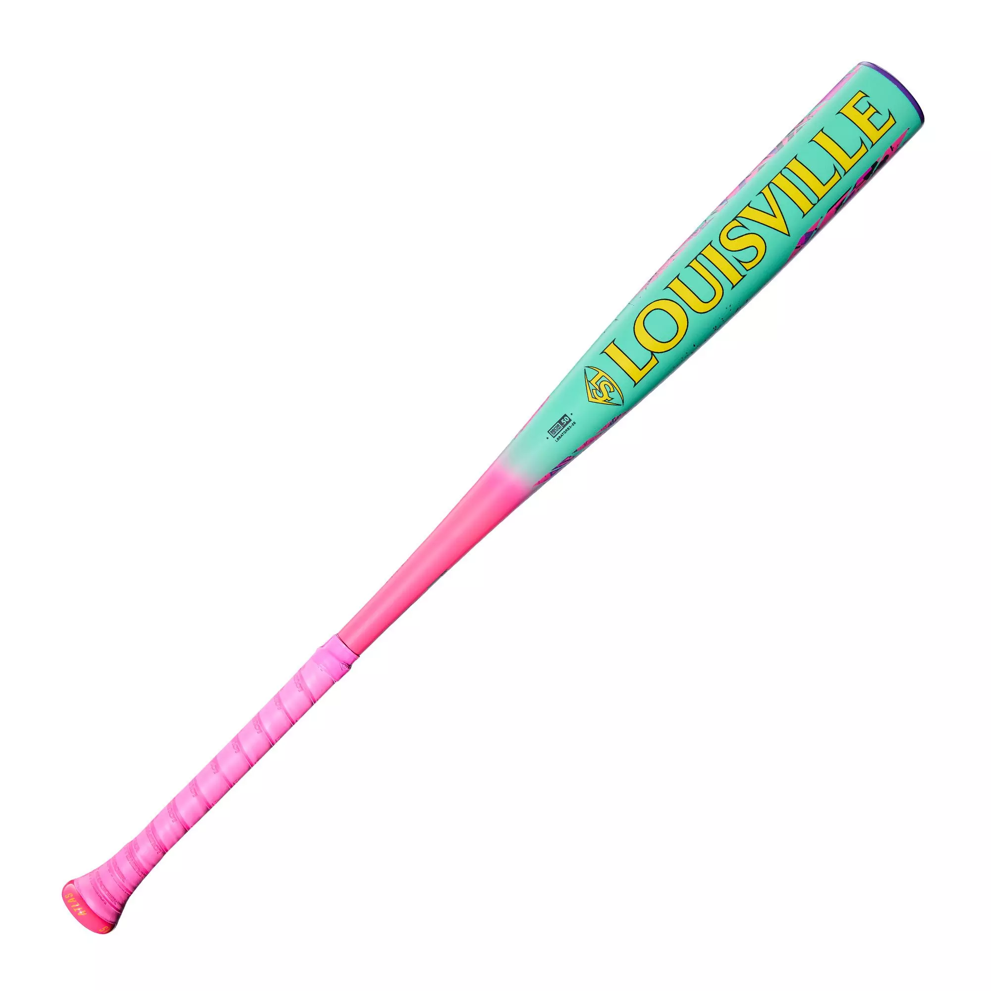 Louisville Slugger Atlas Wildstyle BBCOR Baseball Bat (-3) 2026 - PINK/YELLOW