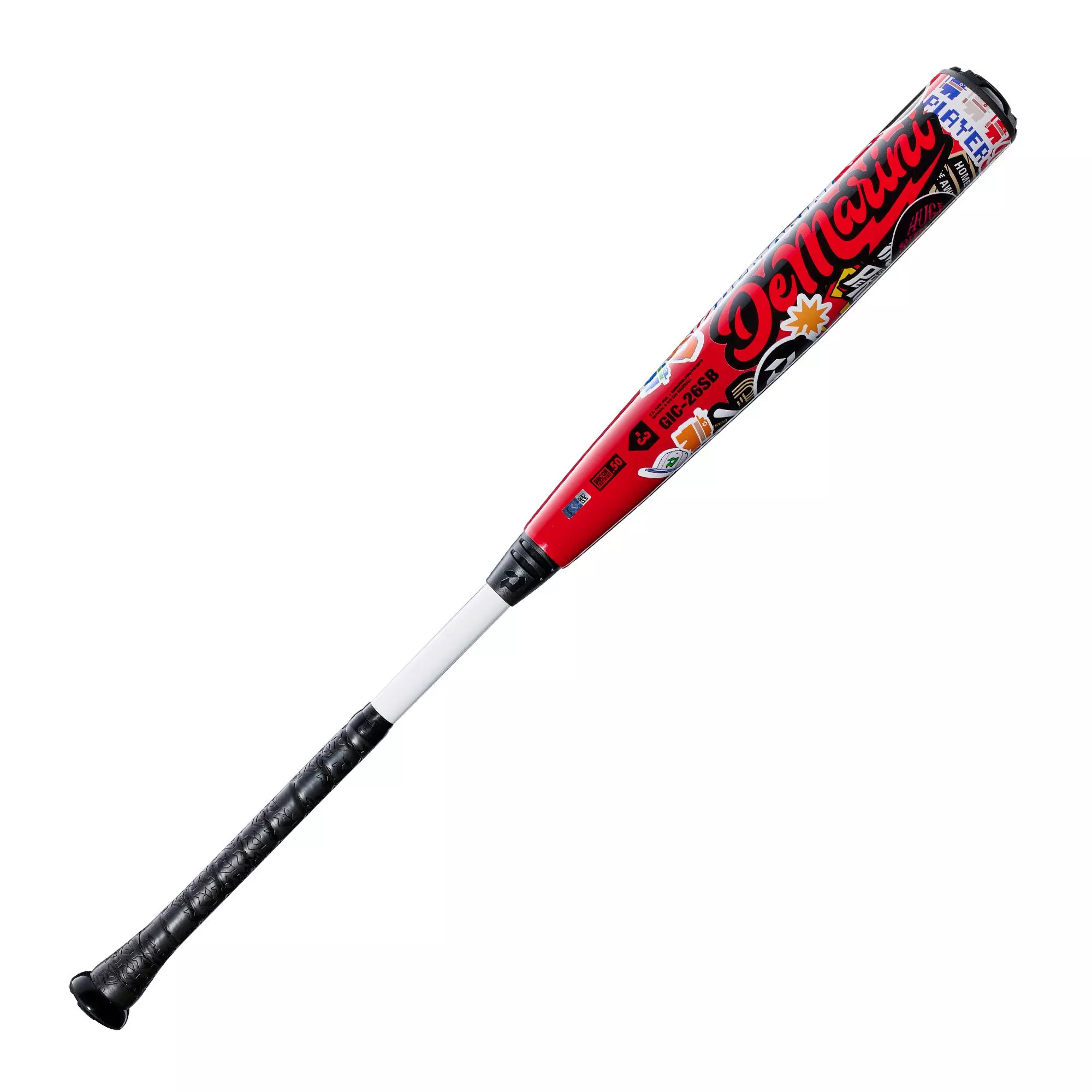 DeMarini Sticker Bomb The Goods BBCOR Baseball Bat (-3) 2026 - RED/WHITE