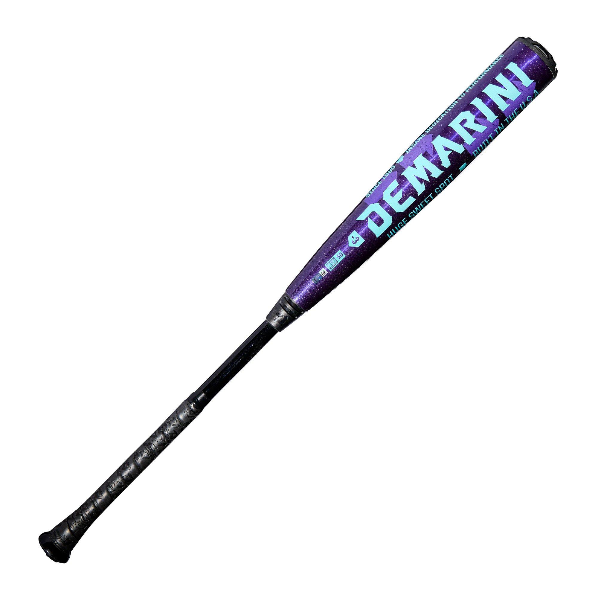 DeMarini The Goods Royal Purple BBCOR Baseball Bat (-3) 2026 - PURPLE/TEAL Thumbnail View 3