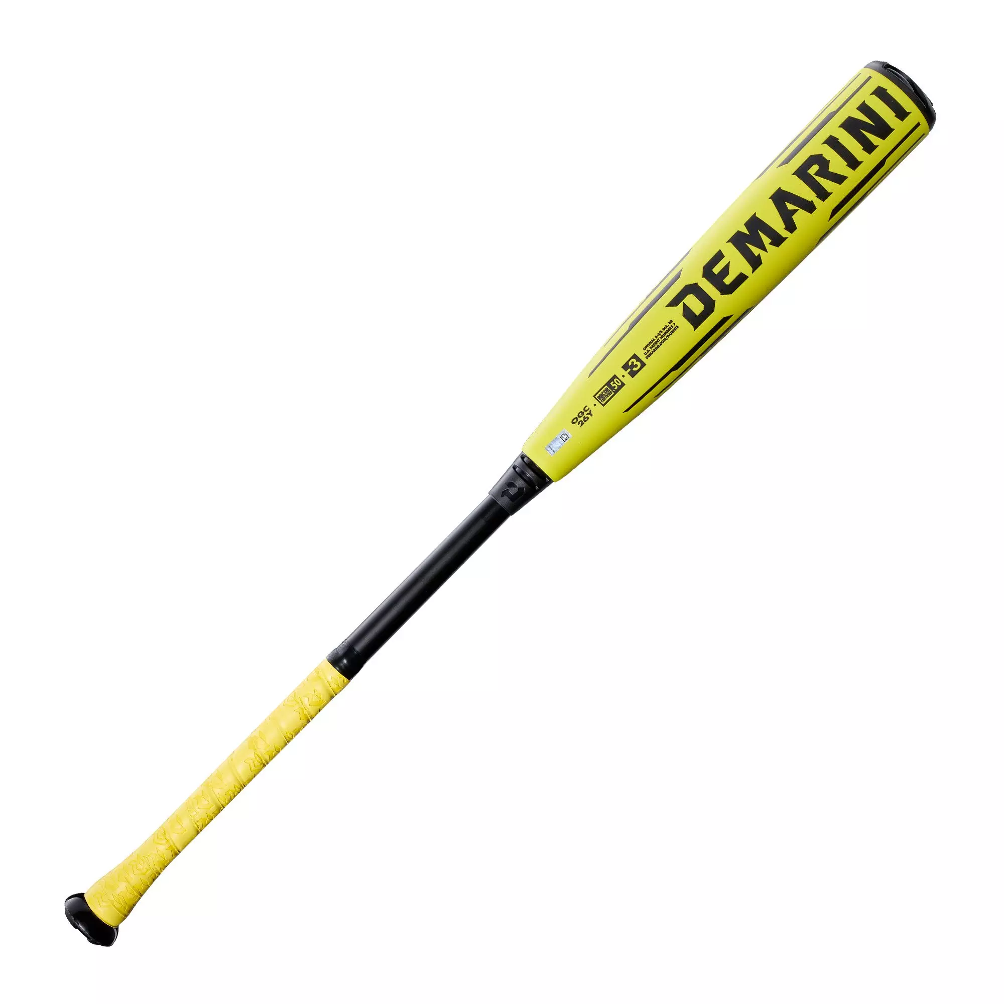 DeMarini Omega Electric Yellow BBCOR (-3) 2026 Baseball Bat - YELLOW/BLACK