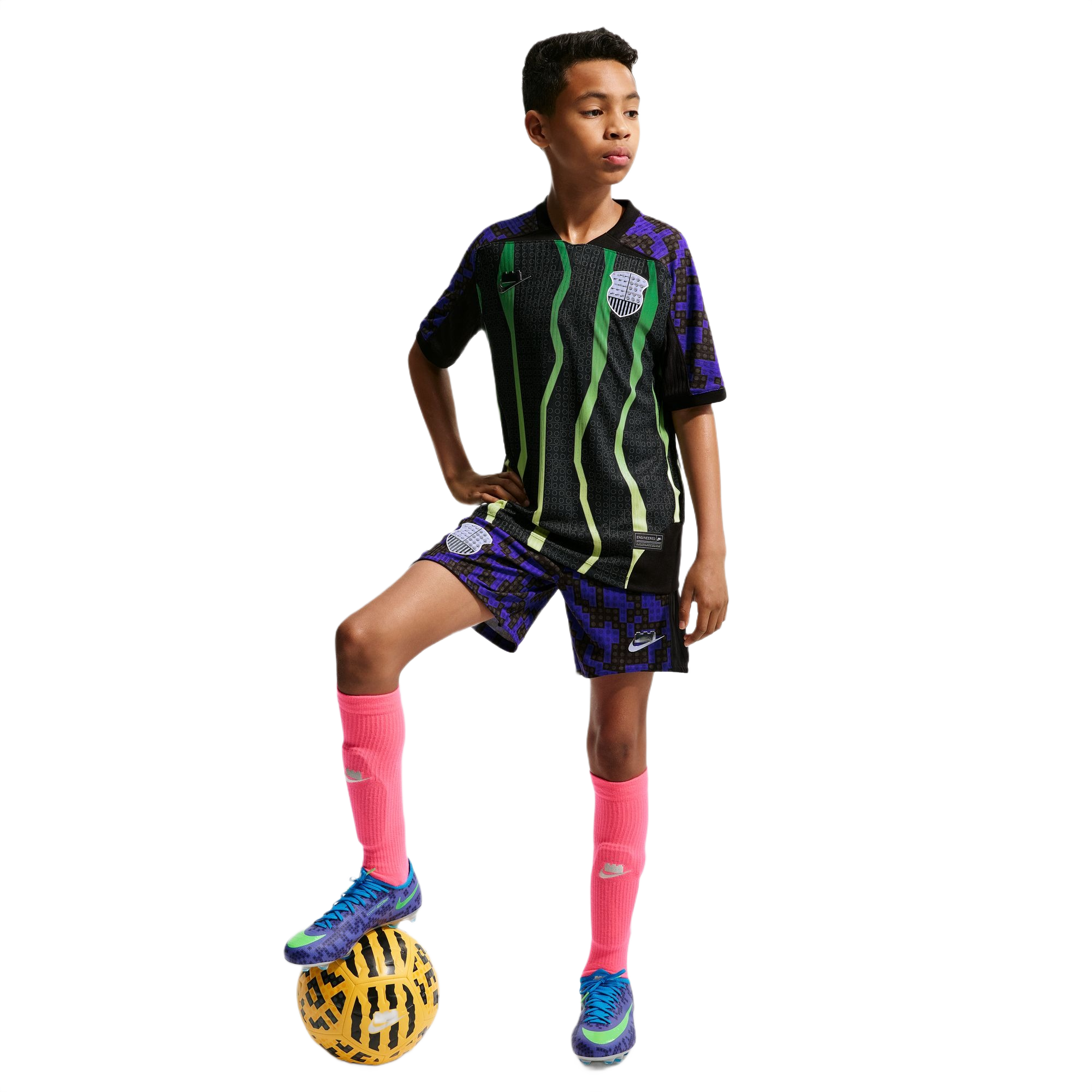 Nike Big Kids' x LEGO Collection Aero-FIT Soccer Jersey - BLACK Thumbnail View 2